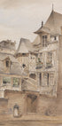 Street Scene With Medieval Houses By Arnold W. Brunner Plakat - Posterbox.dk