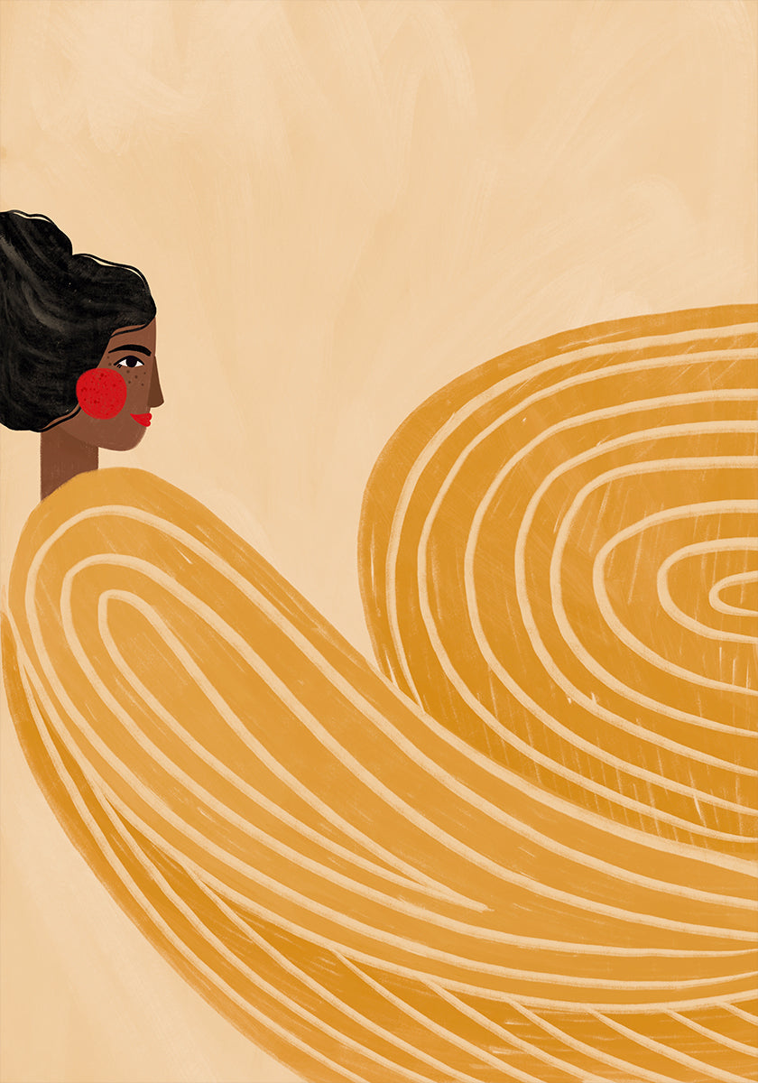 La mujer de las rayas amarillas Póster