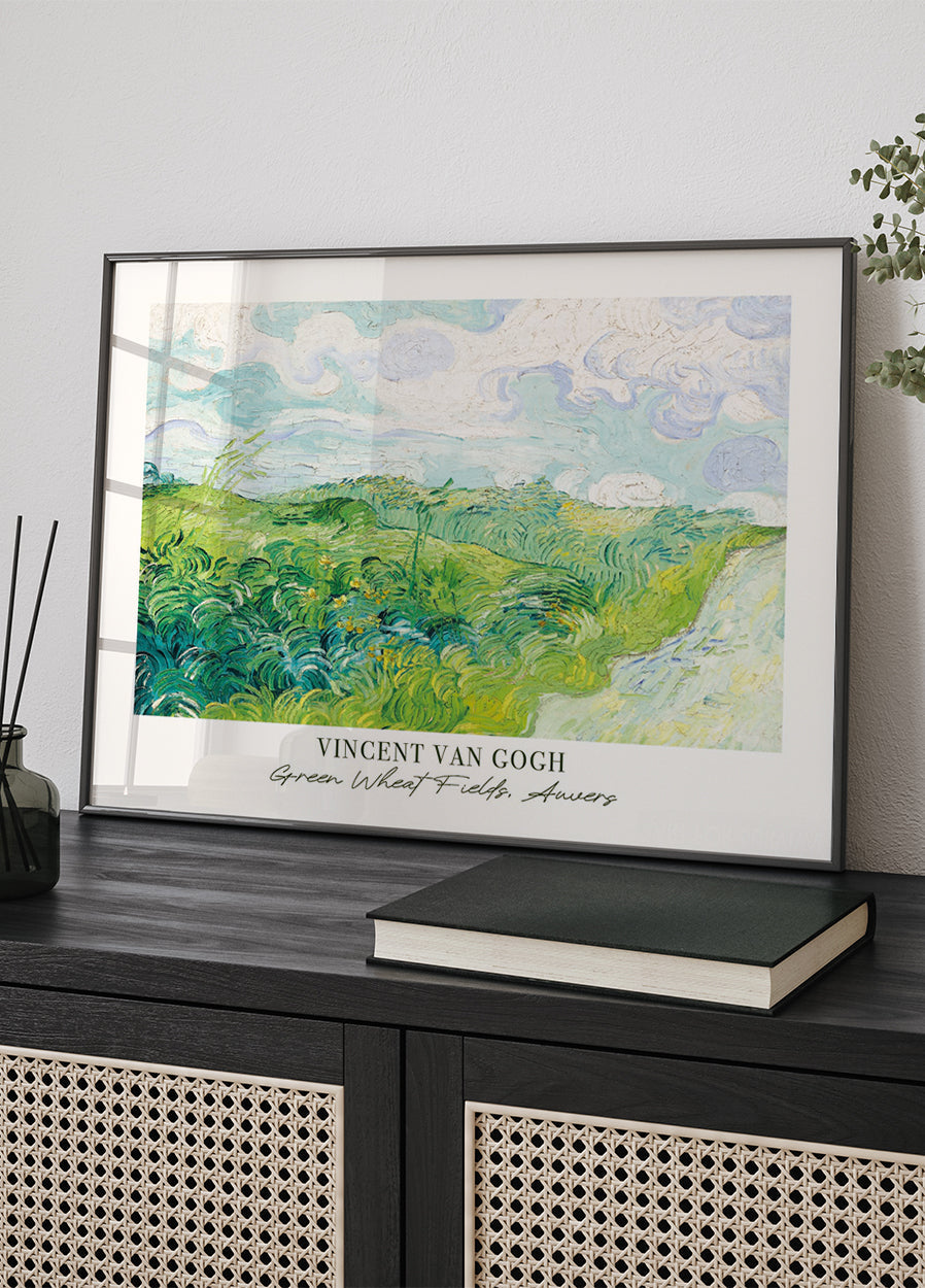 Póster Campos de trigo verde de Vincent van Gogh