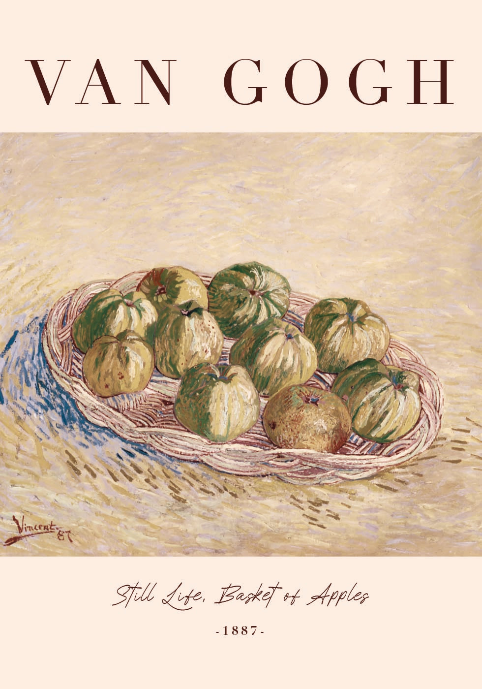 Póster de Van Gogh: Fruta en cesta