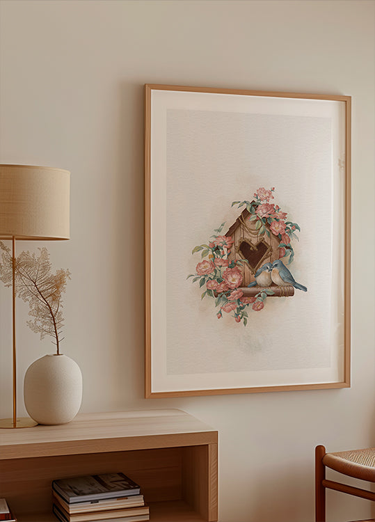 Casa para pájaros y rosa (NUEVO)