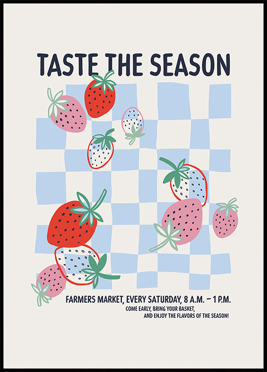 Farmers Market Strawberries Plakat - Posterbox
