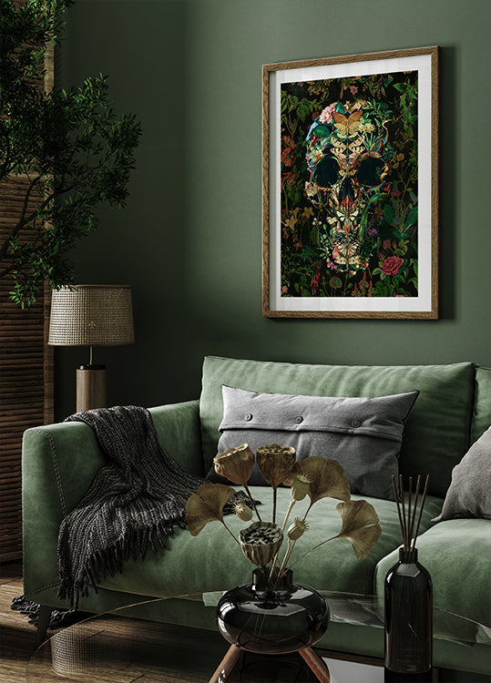 Papillon Skull Plakat - Posterbox