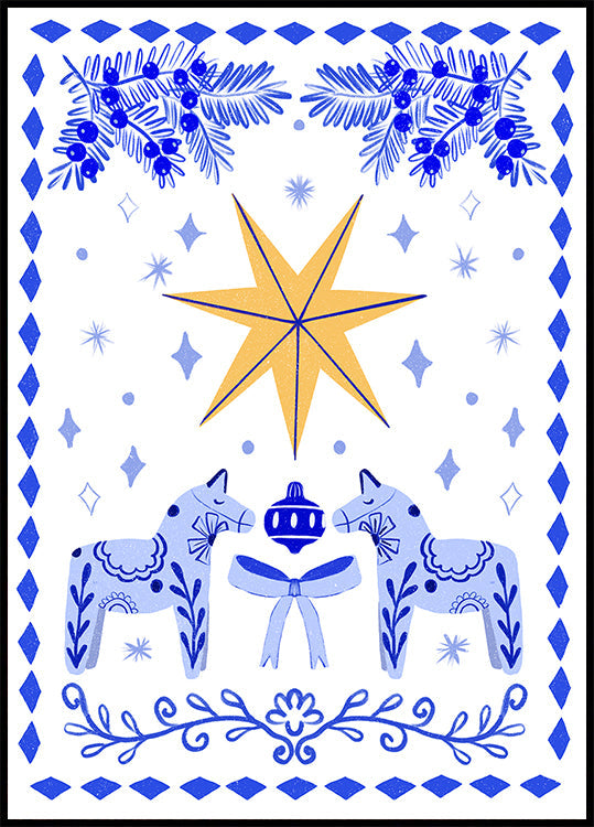 Folk Winter Star Plakat - Posterbox