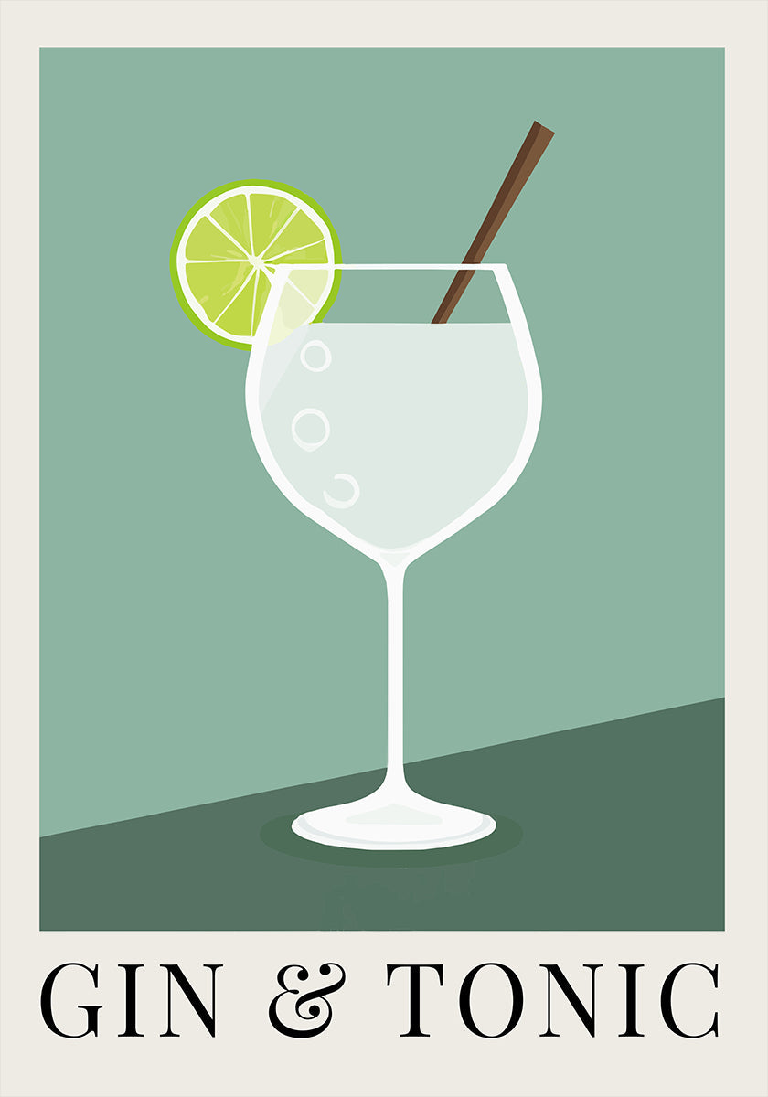 Gin &amp; Tonic Plakat - Posterbox