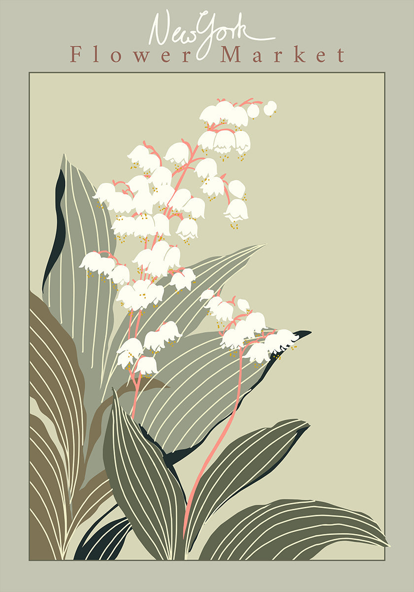 Flower Market New York Lily of the valley Plakat - Posterbox