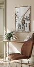 Charming Whitewashed Streetscape Plakat - Posterbox.dk