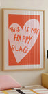 Happy Heart Message Plakat - Posterbox