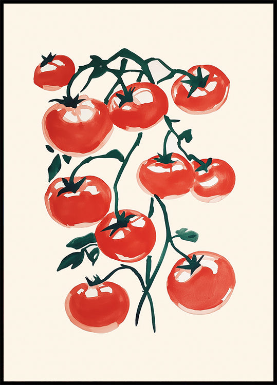 Red Tomatoes on Vine (NEW) - Posterbox