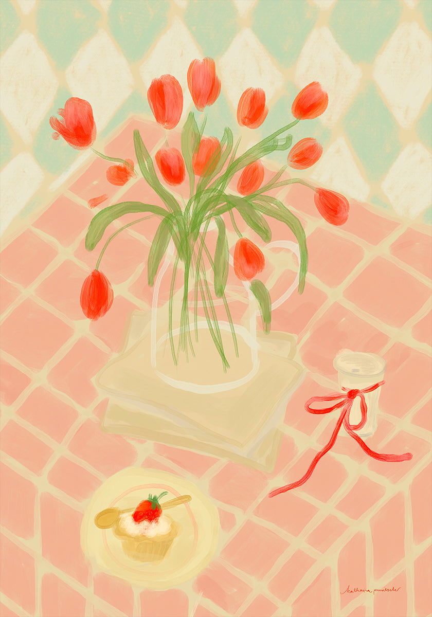 Red Tulips Summer Picnic (NEW) - Posterbox
