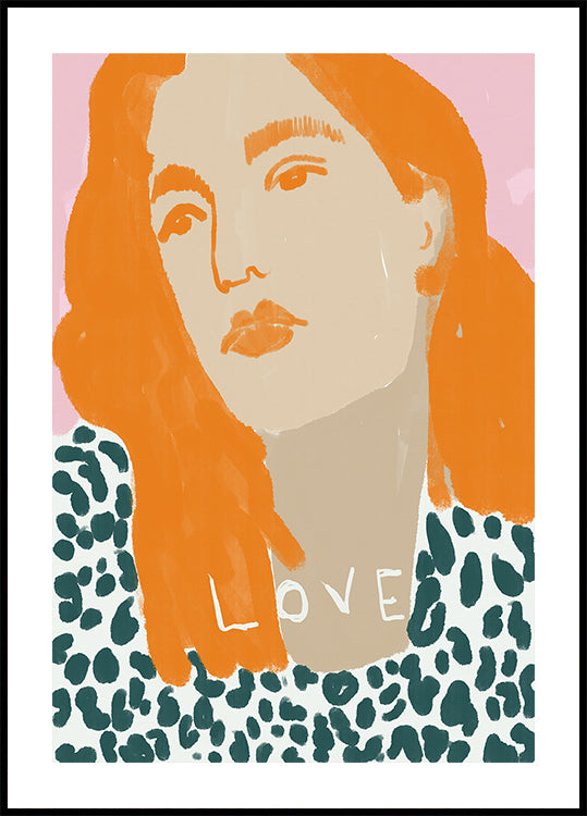 Portrait of a Woman with Orange Hair Plakat - Posterbox