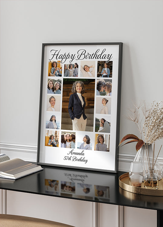 Birthday Photo Collage Personal Poster - Posterbox