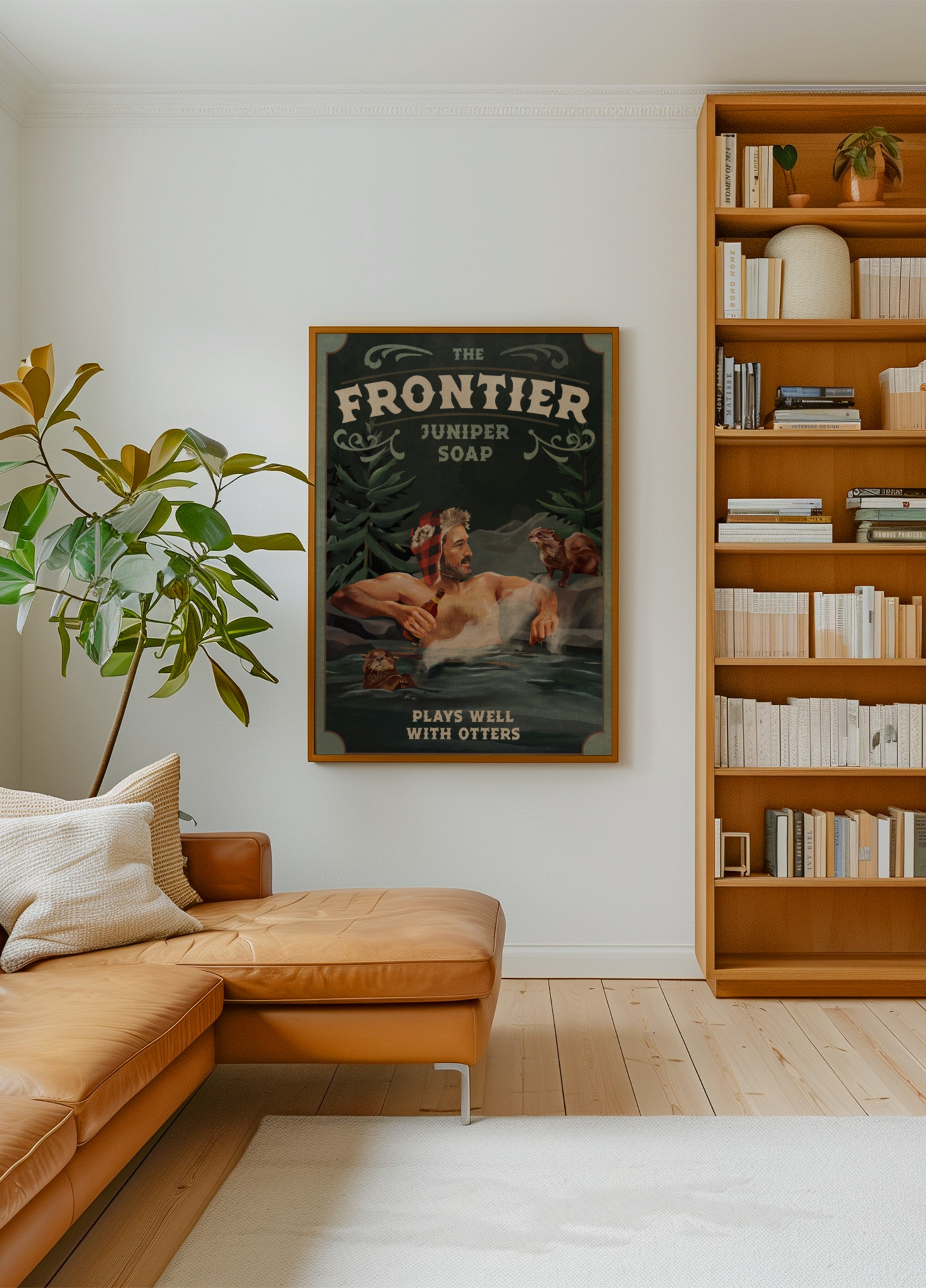 Hombre de la frontera con nutrias