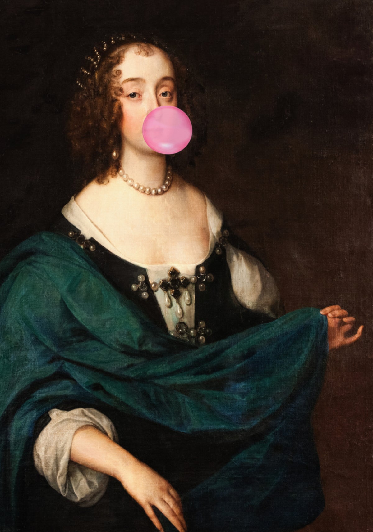 Retrato clásico de chicle