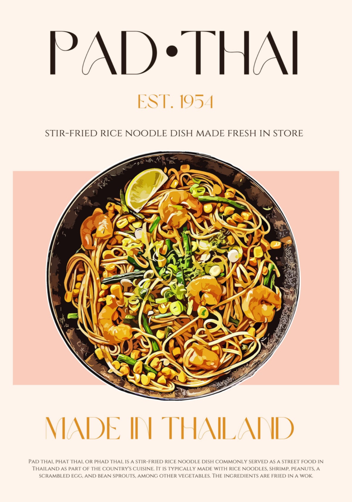 Fideos pad thai clásicos