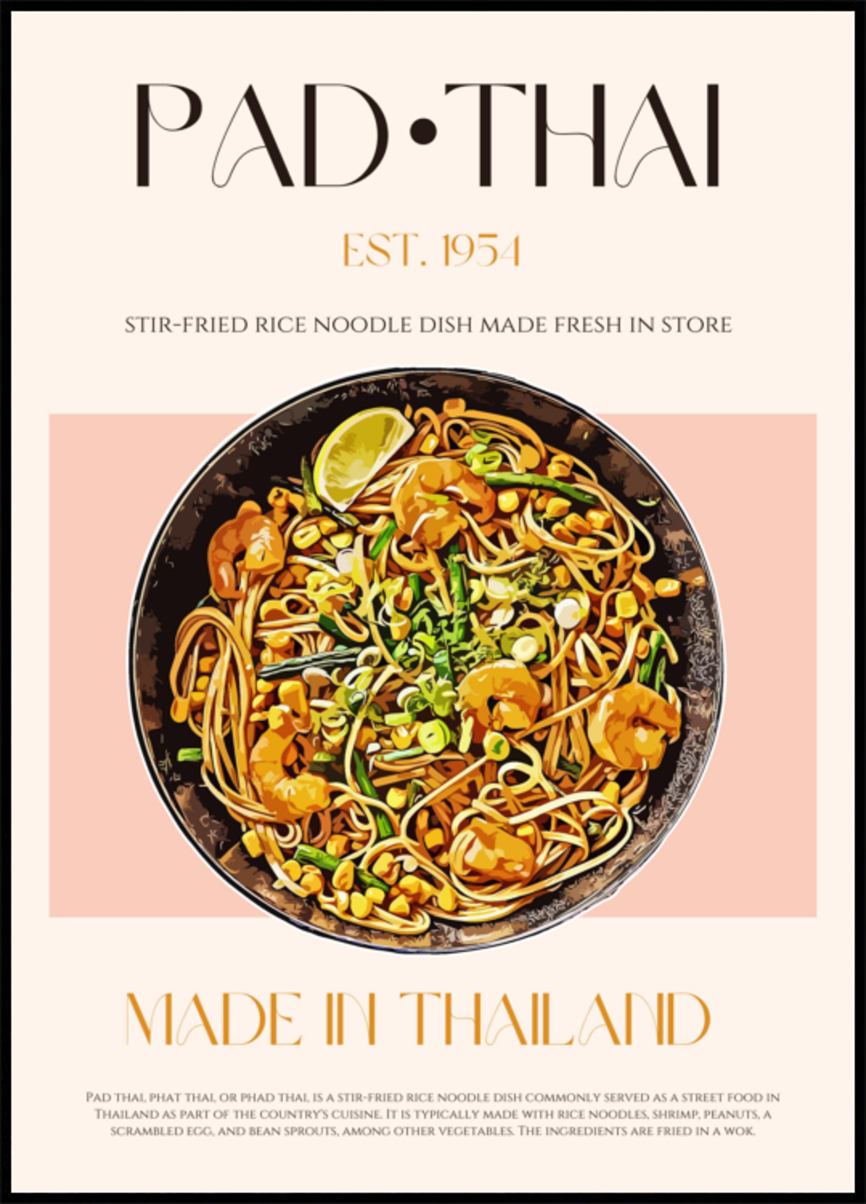 Fideos pad thai clásicos