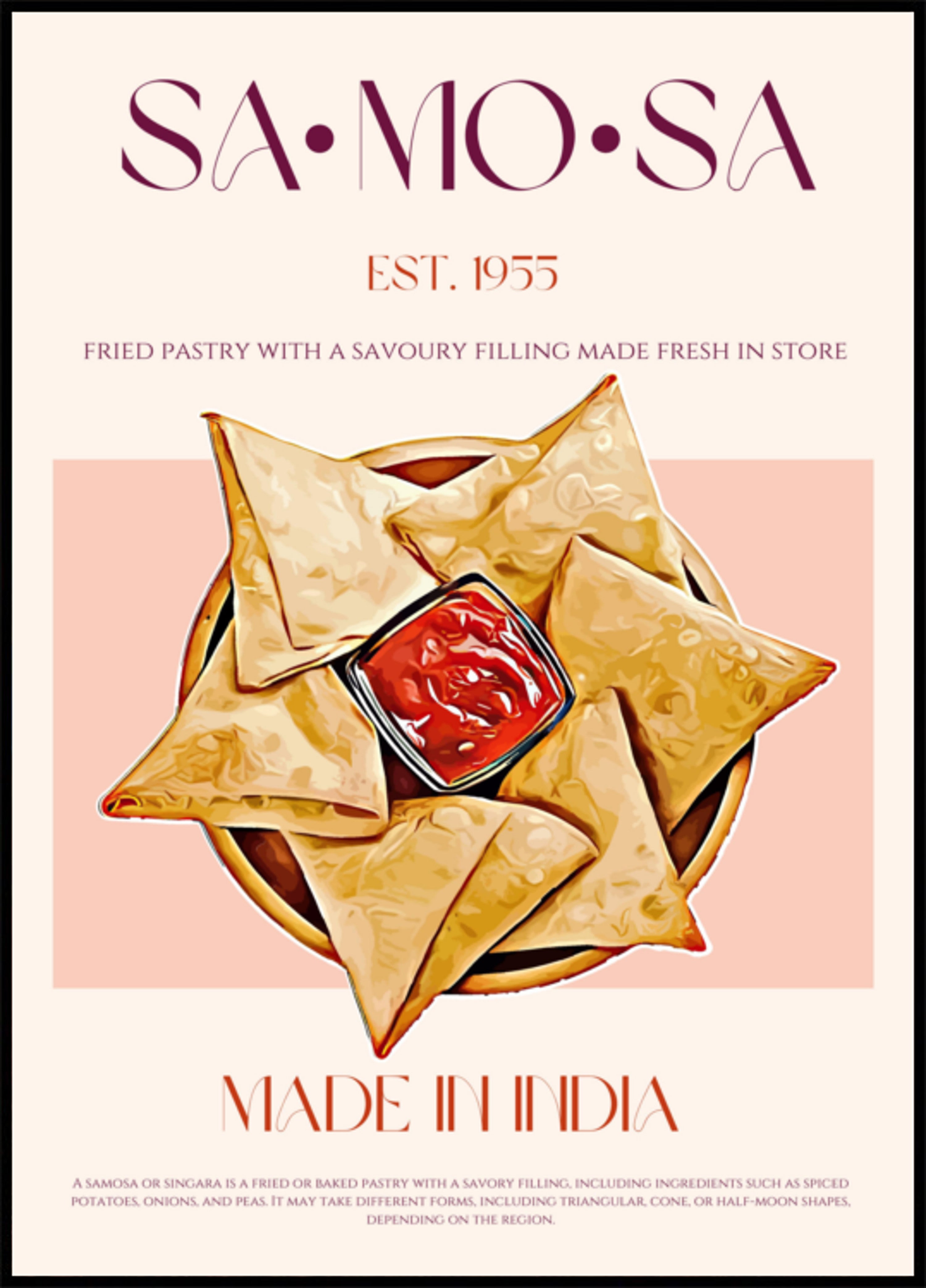 Samosas Doradas con Dip