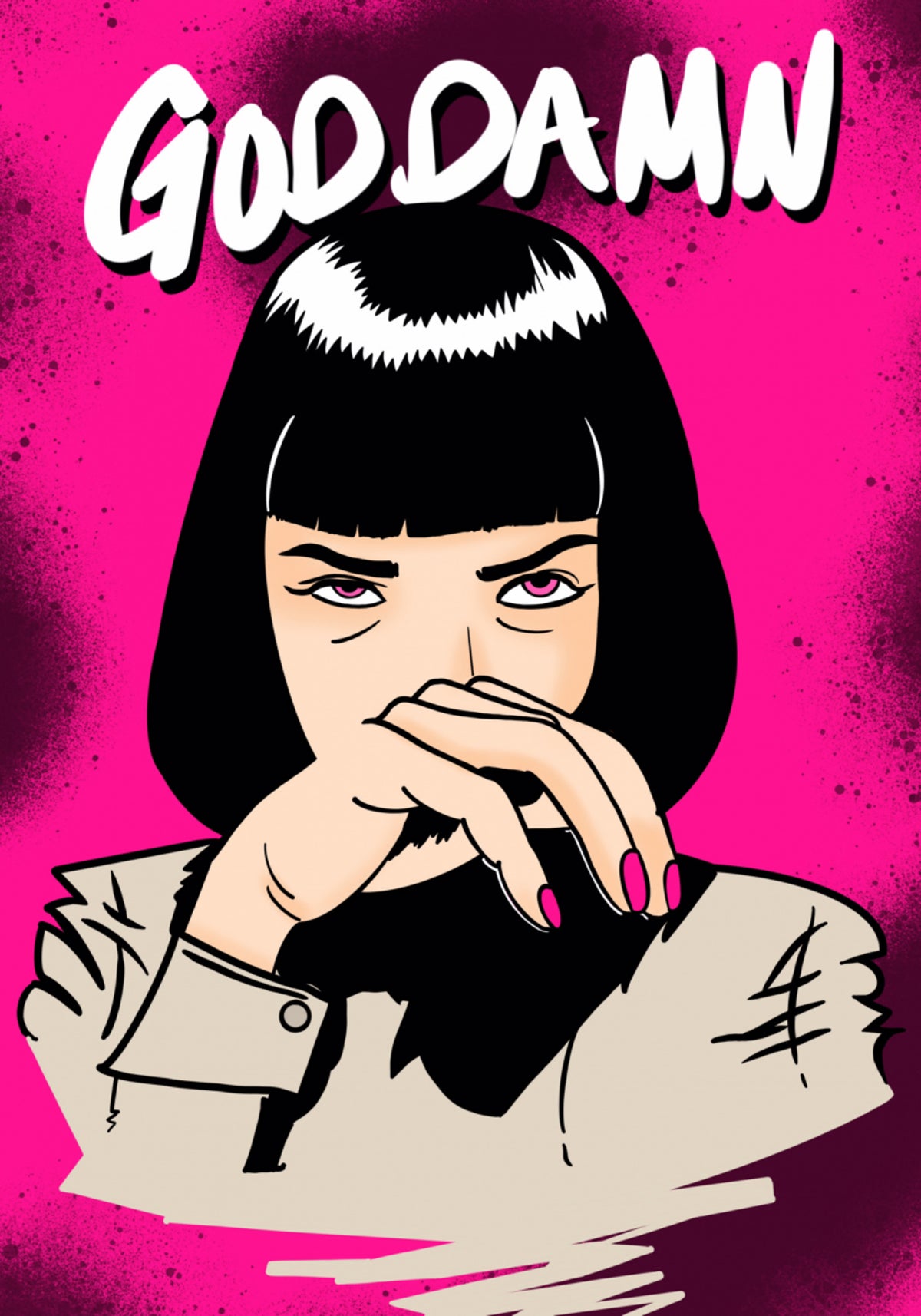 Mujer atrevida del arte pop