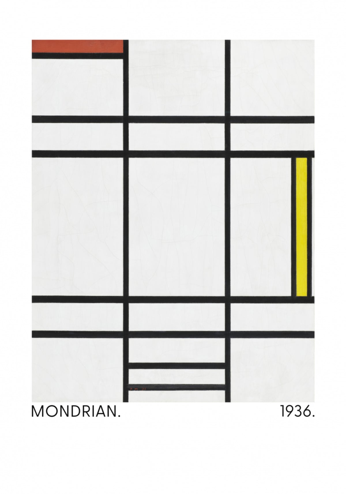 Composición en blanco, rojo y amarillo 1936