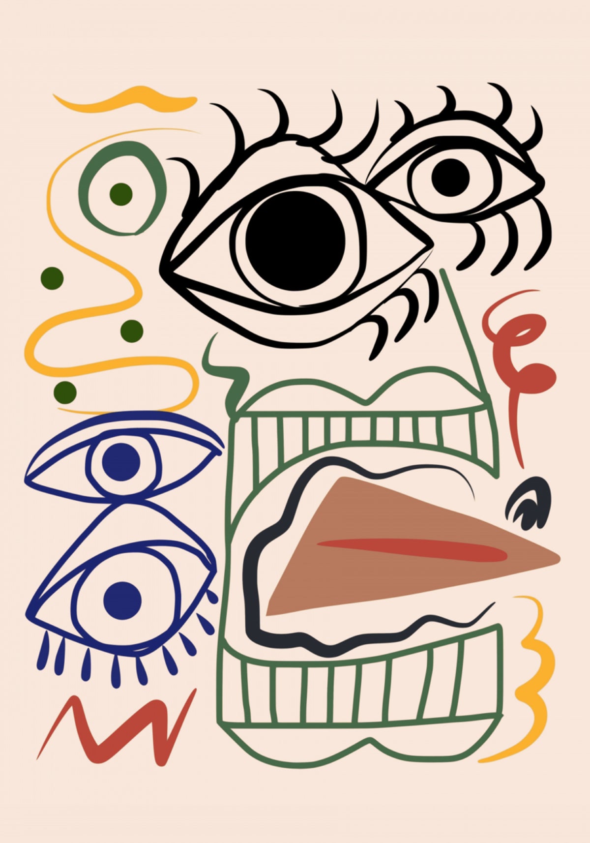 Cara abstracta moderna