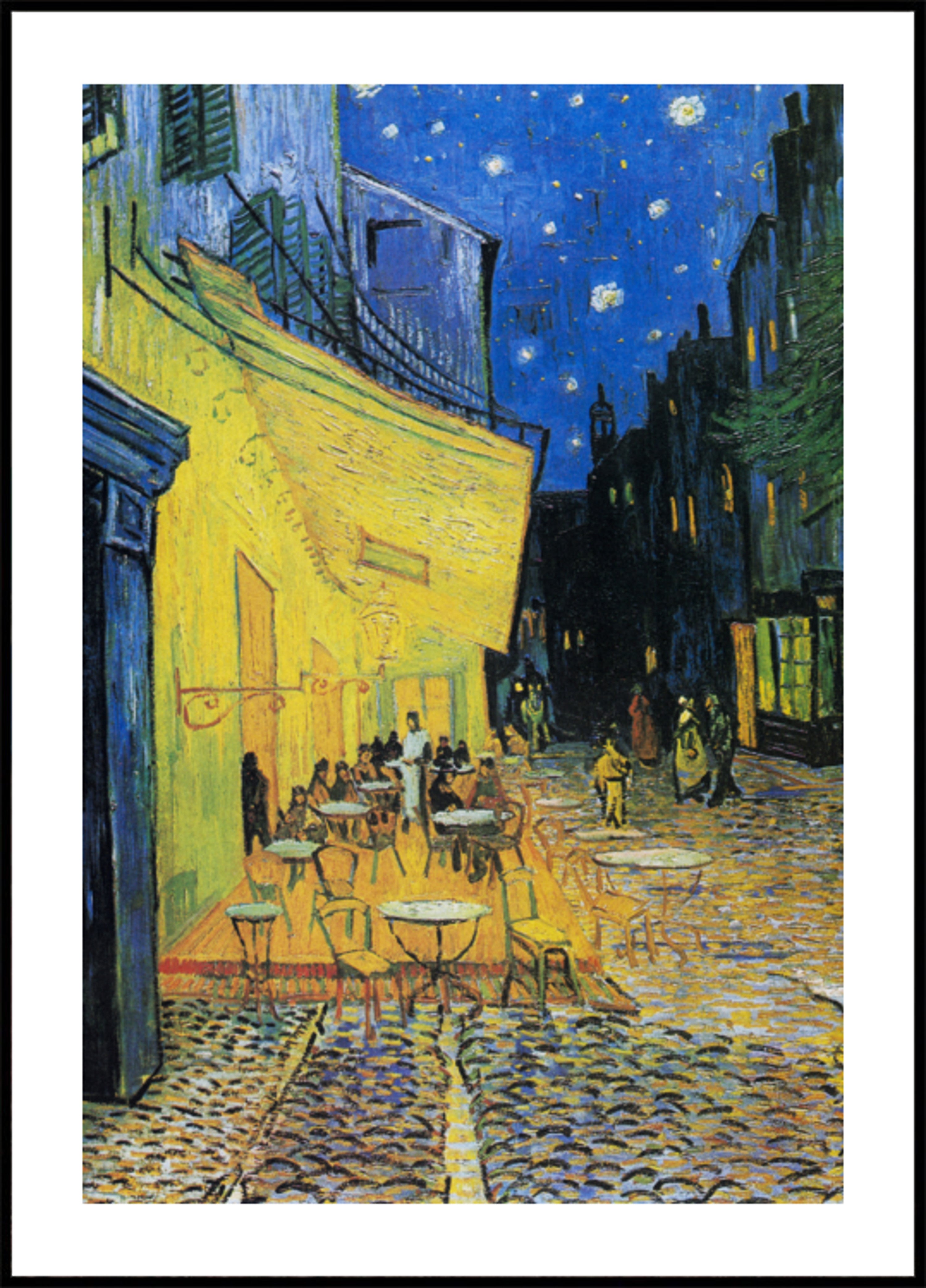 Terraza del café por la noche
