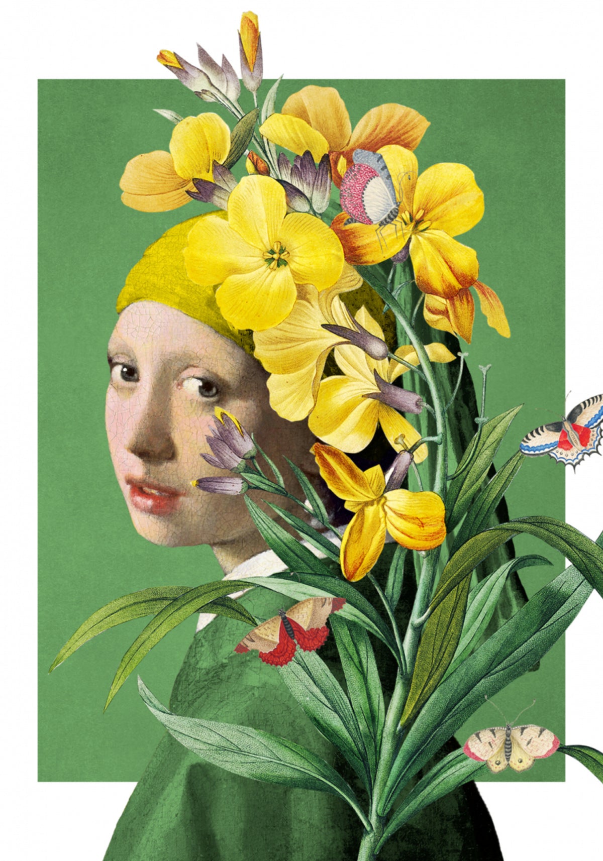 Retrato floral amarillo