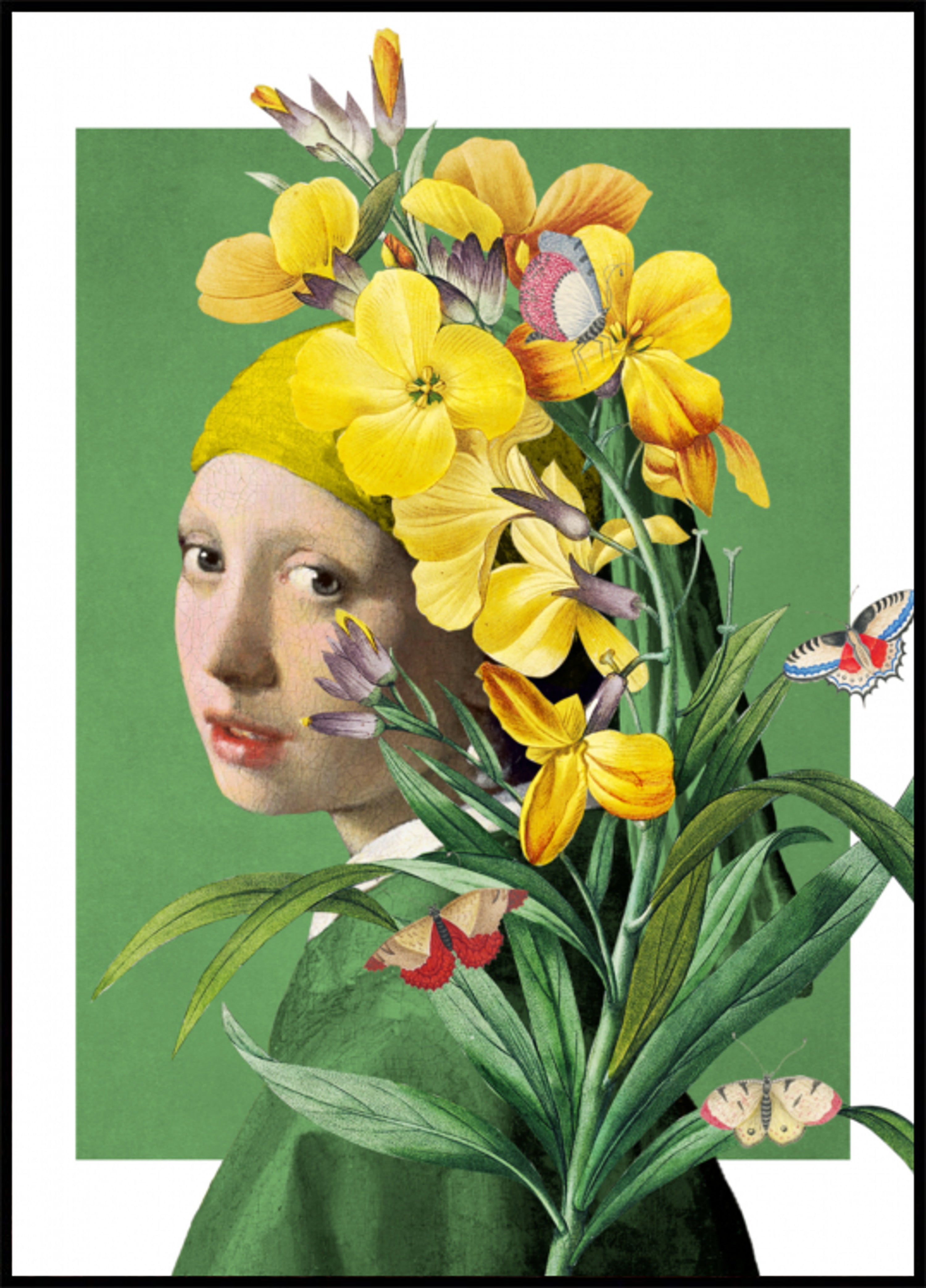 Retrato floral amarillo