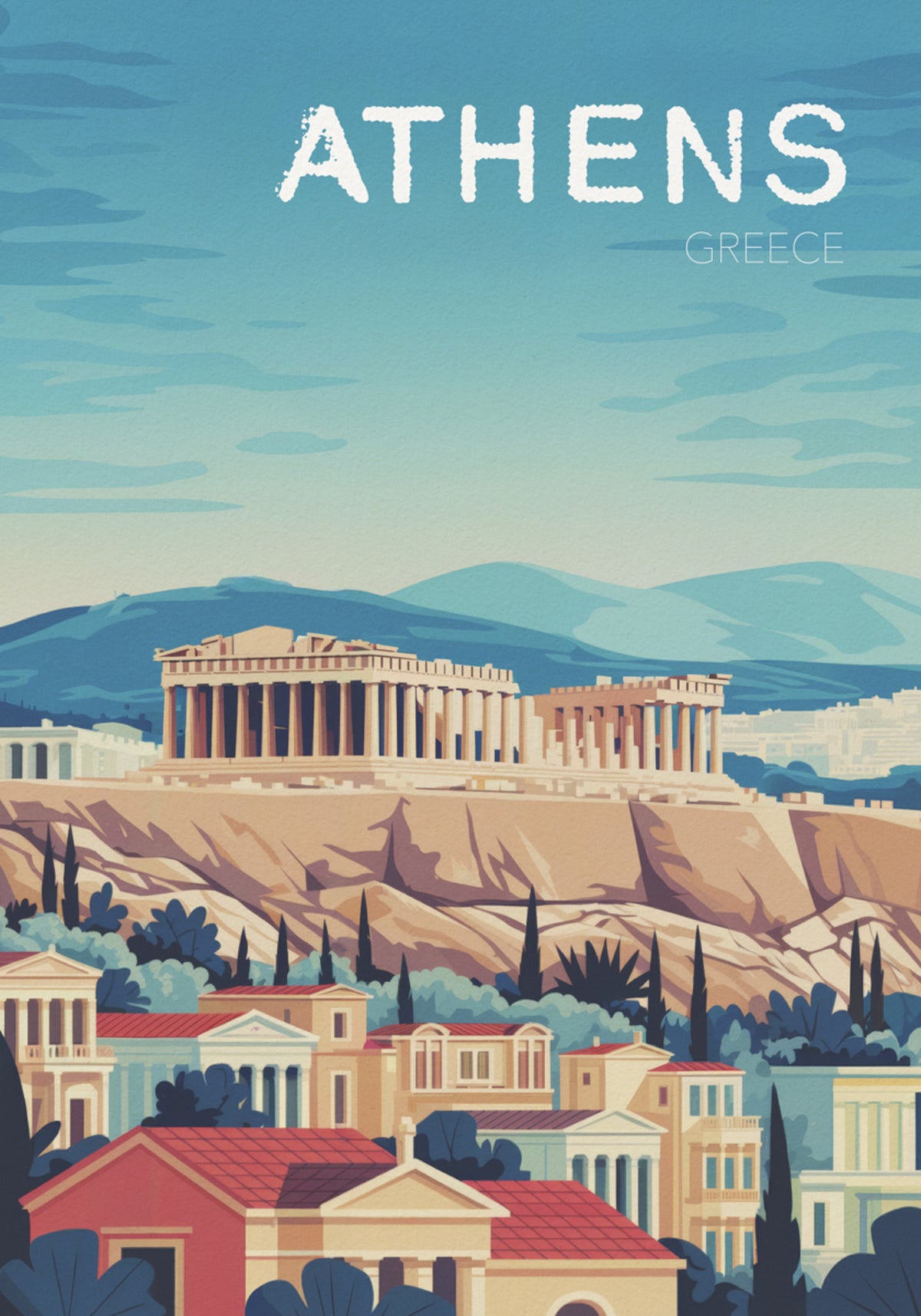 Vista de la Acrópolis de Atenas