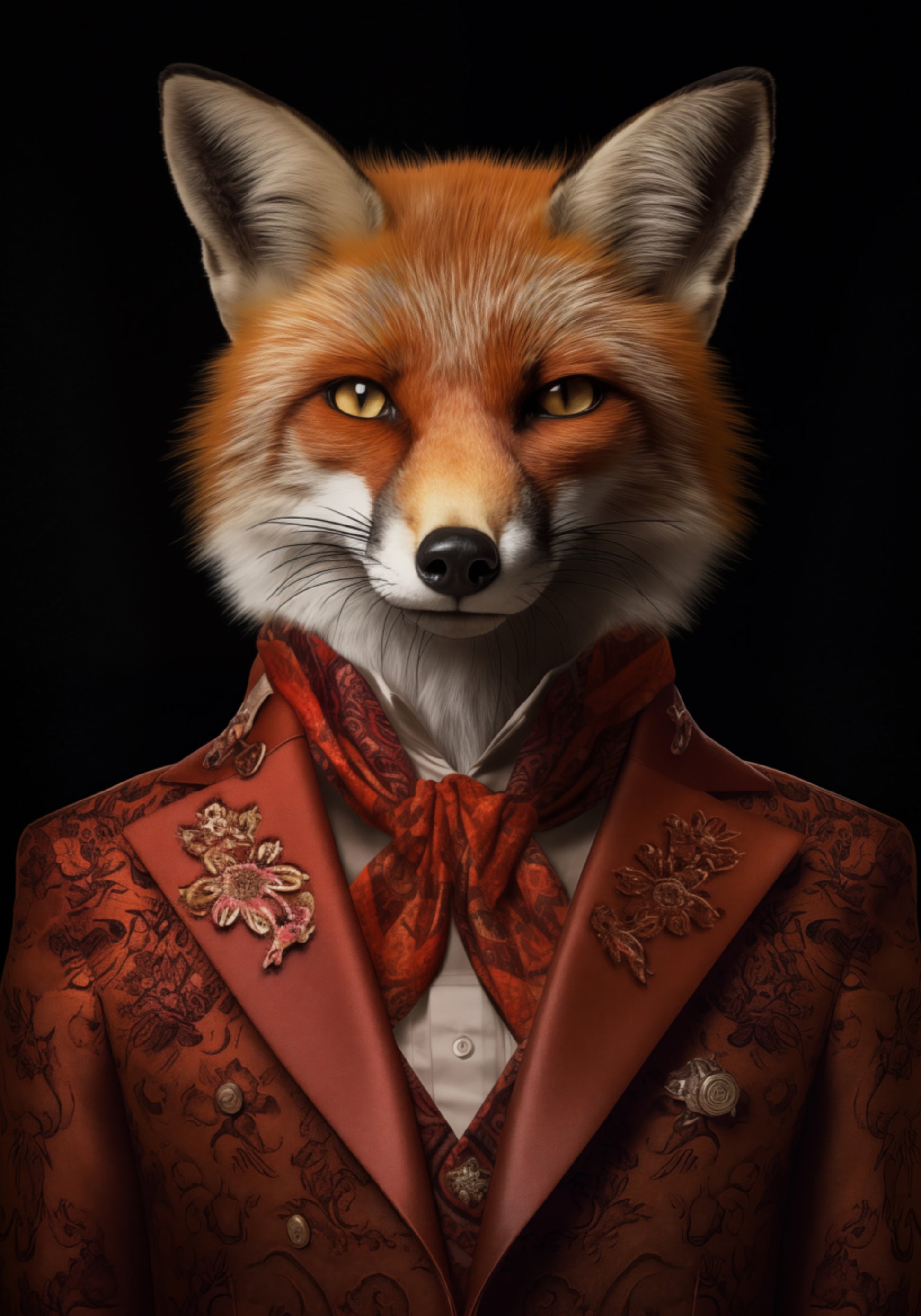 Zorro rojo apuesto