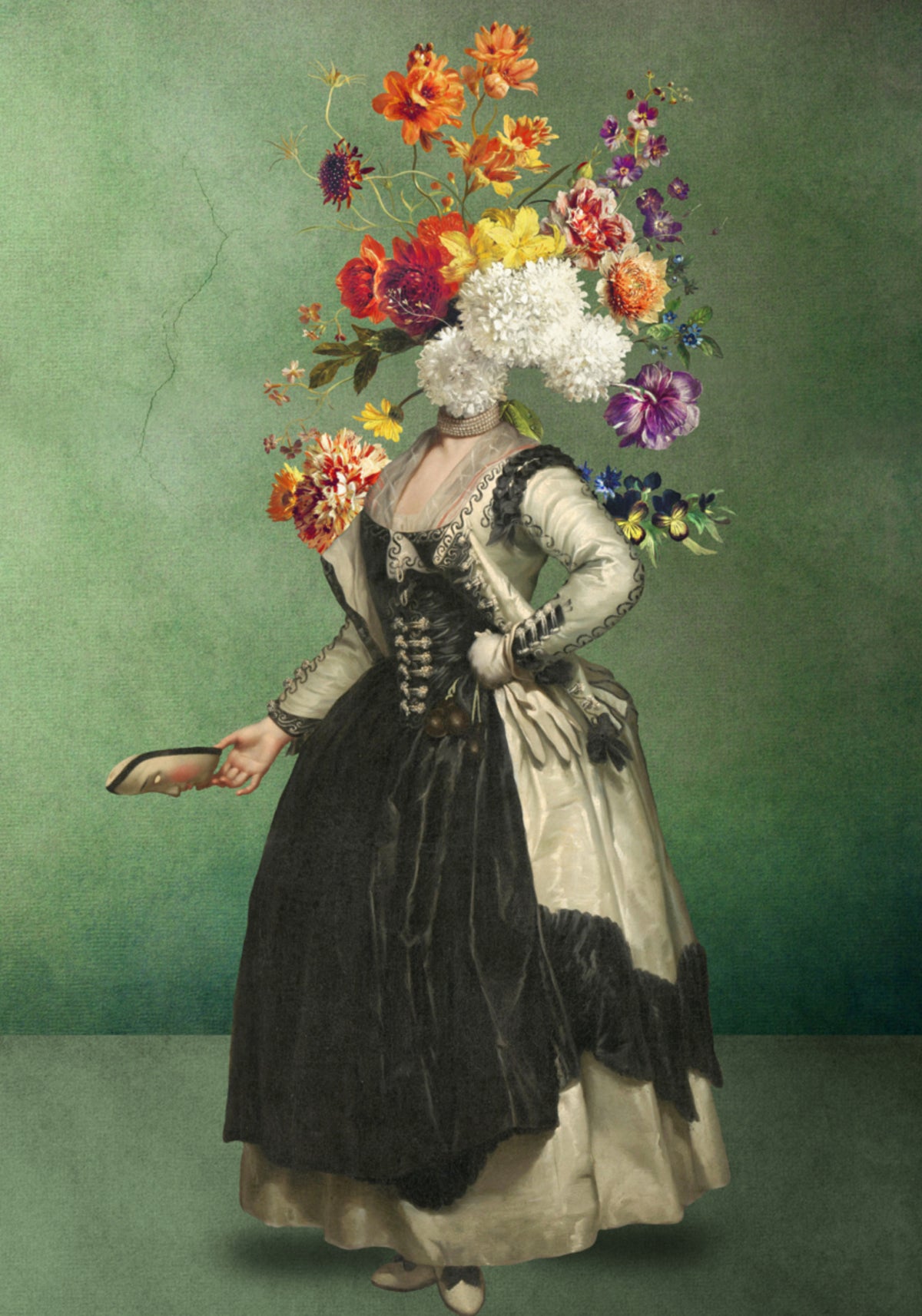 Elegante retrato de cabeza de flor