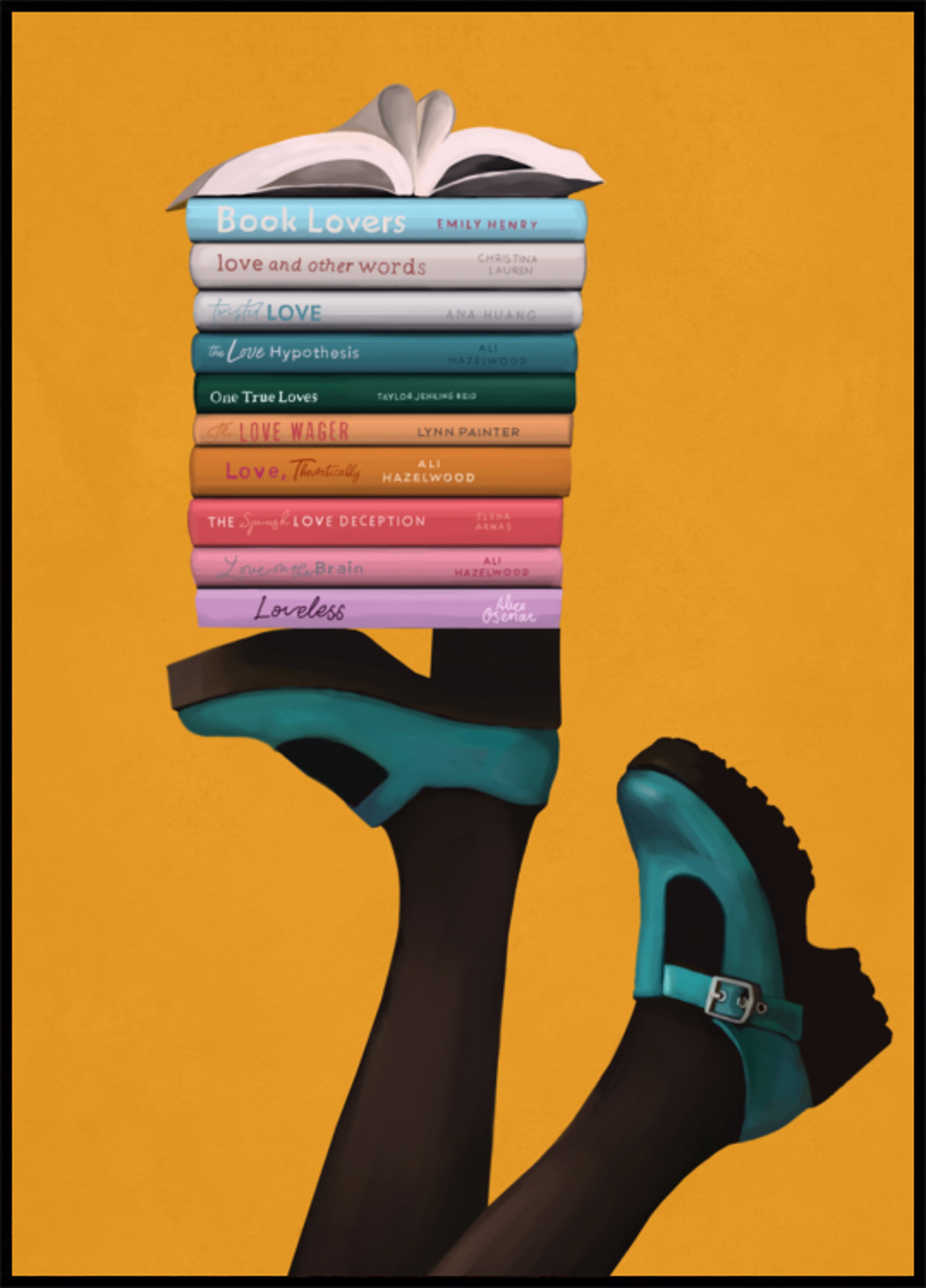 Pies caprichosos de amante de los libros