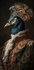 Regal Peacock Portrait - Posterbox