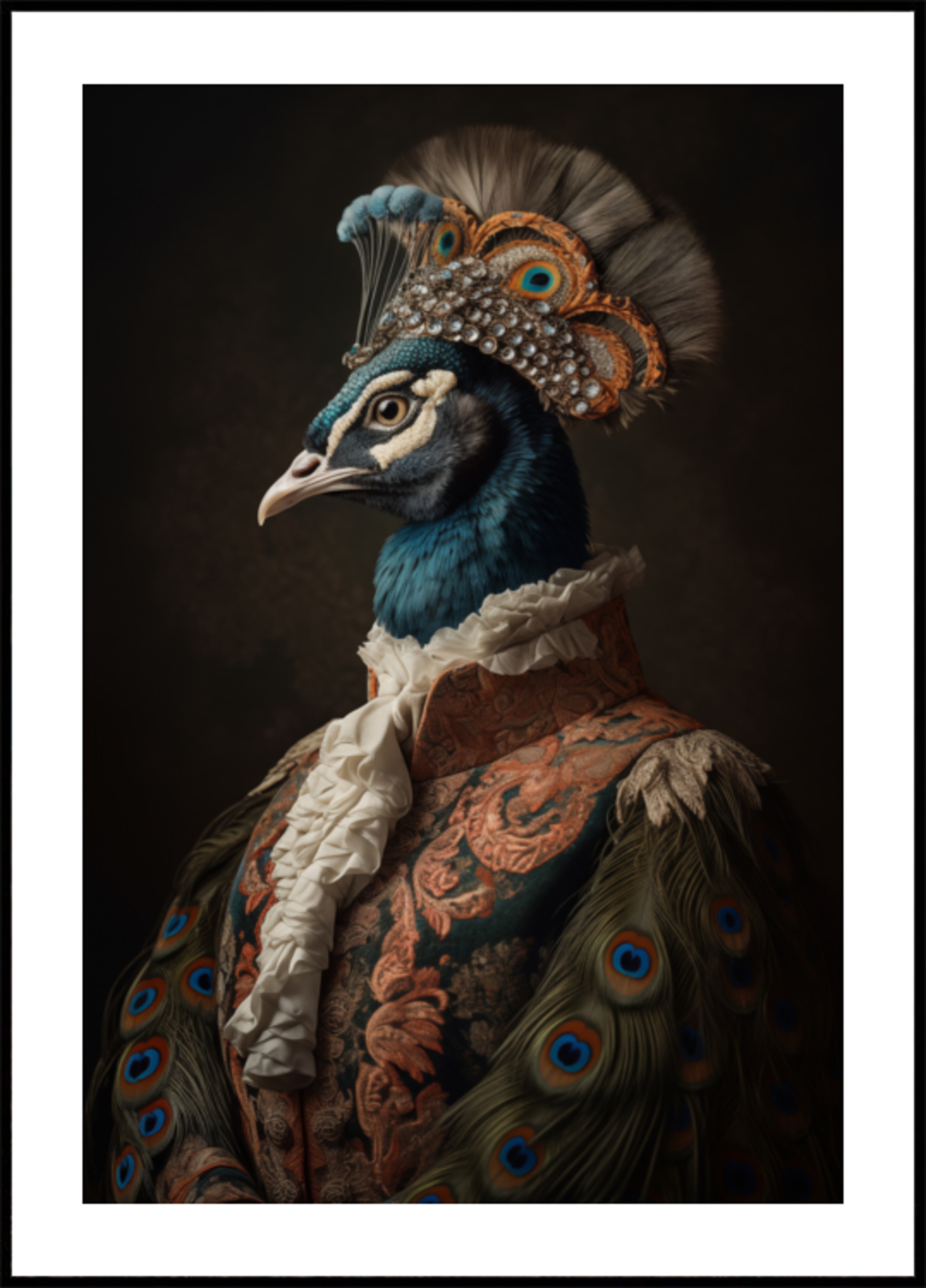 Retrato real de pavo real