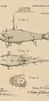 Vintage Fishing Lure Patent - Posterbox
