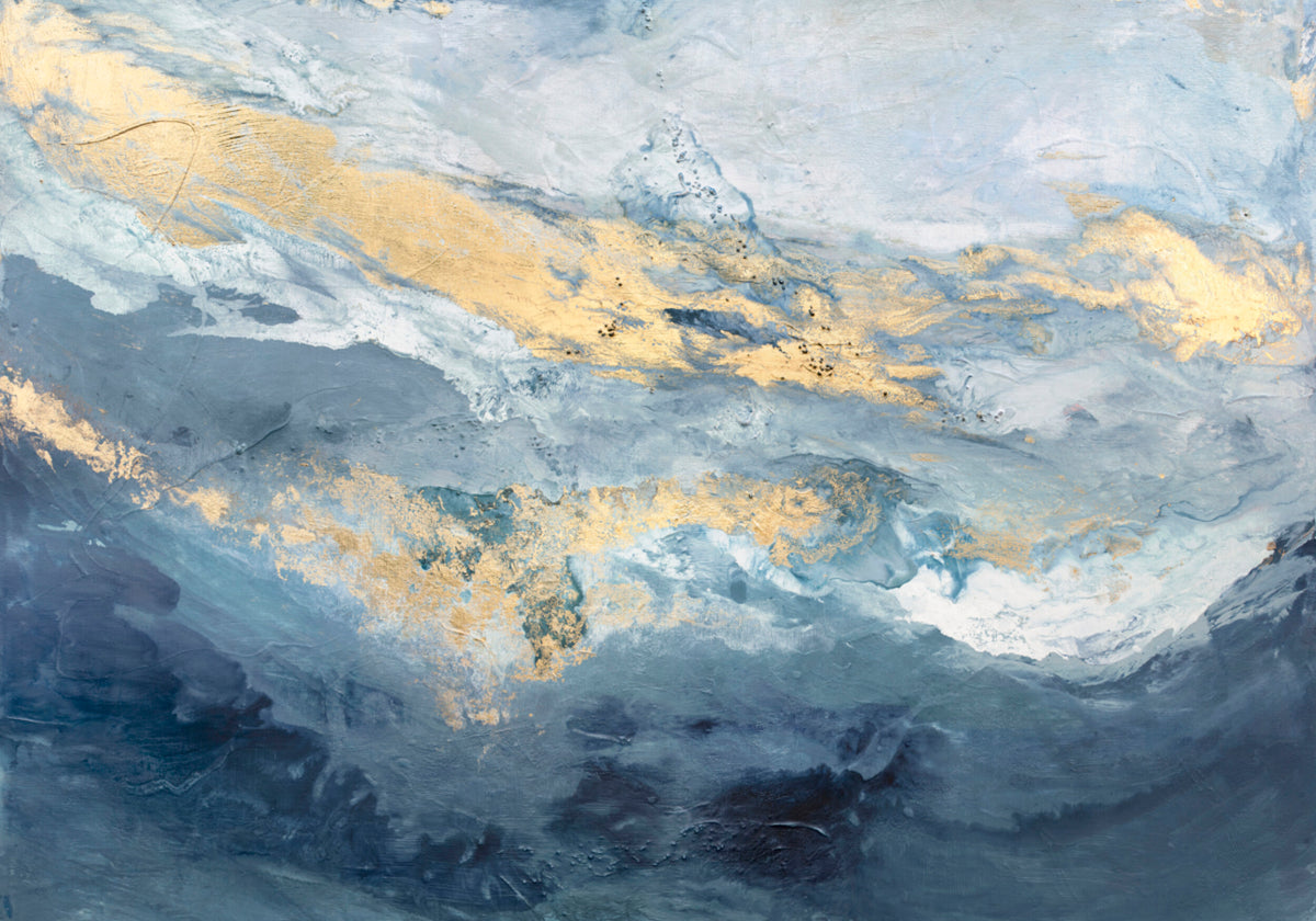 Olas doradas del océano