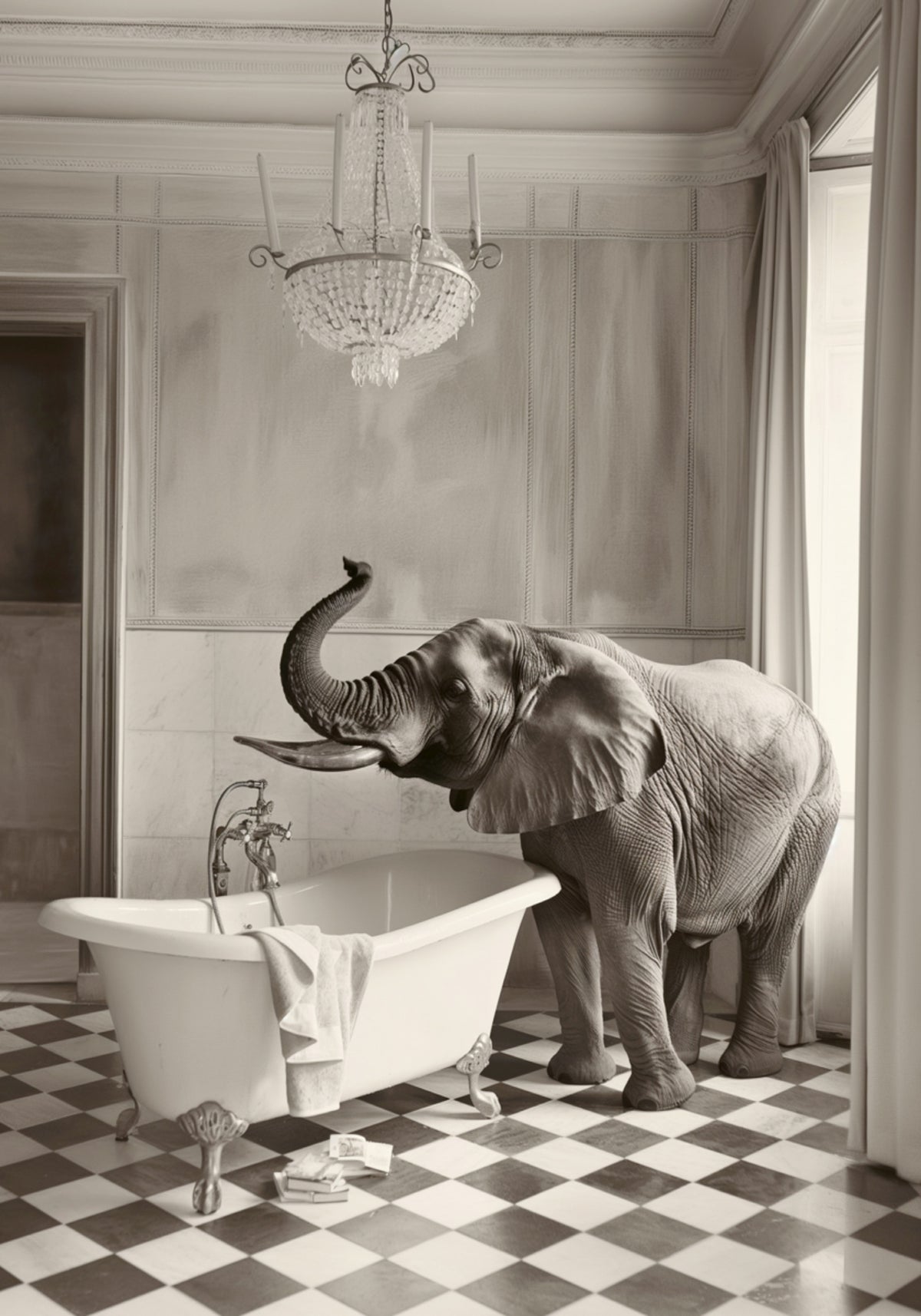 Bañera elegante del elefante