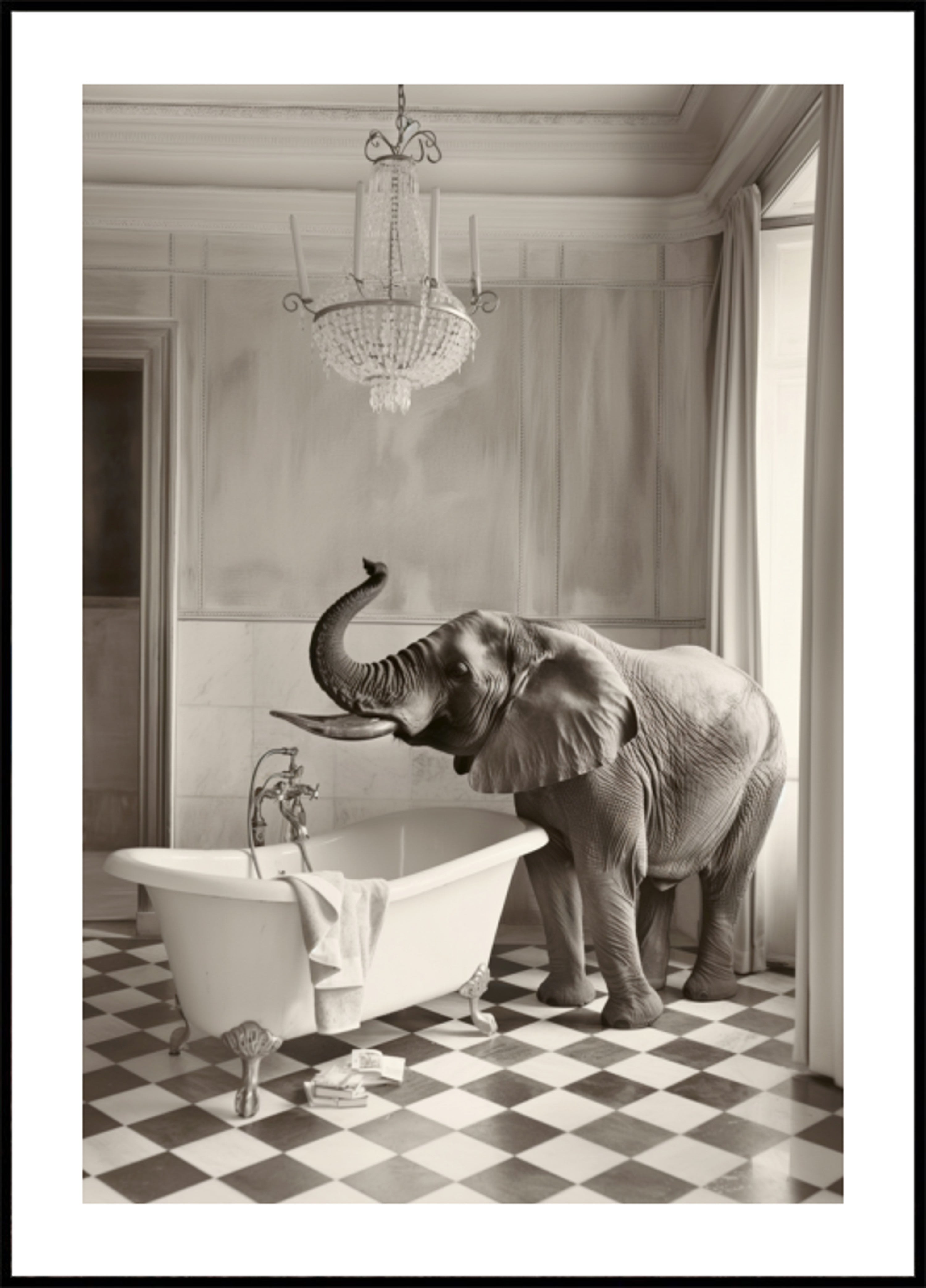 Bañera elegante del elefante