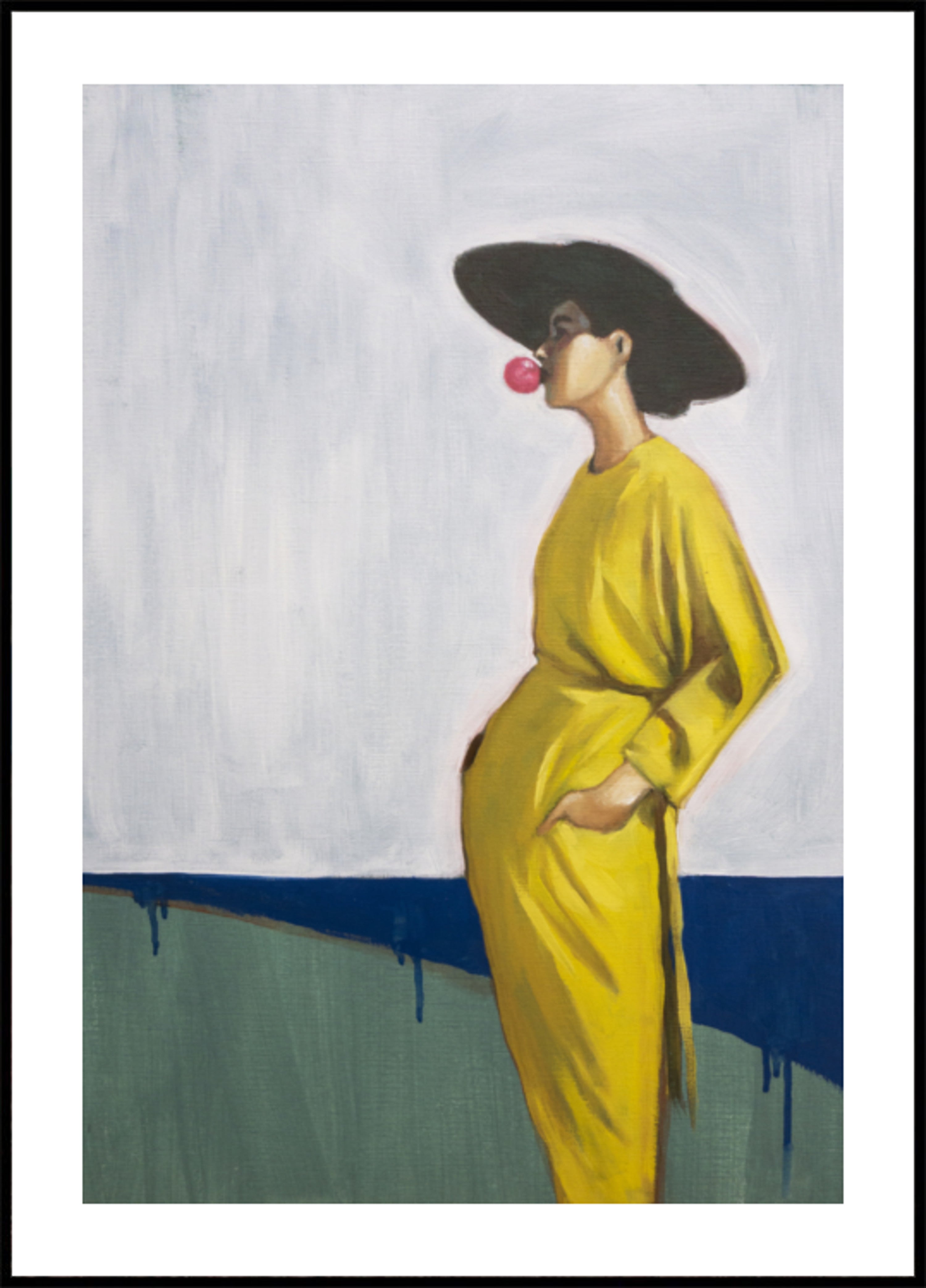 Mujer Elegante Burbuja Rosa