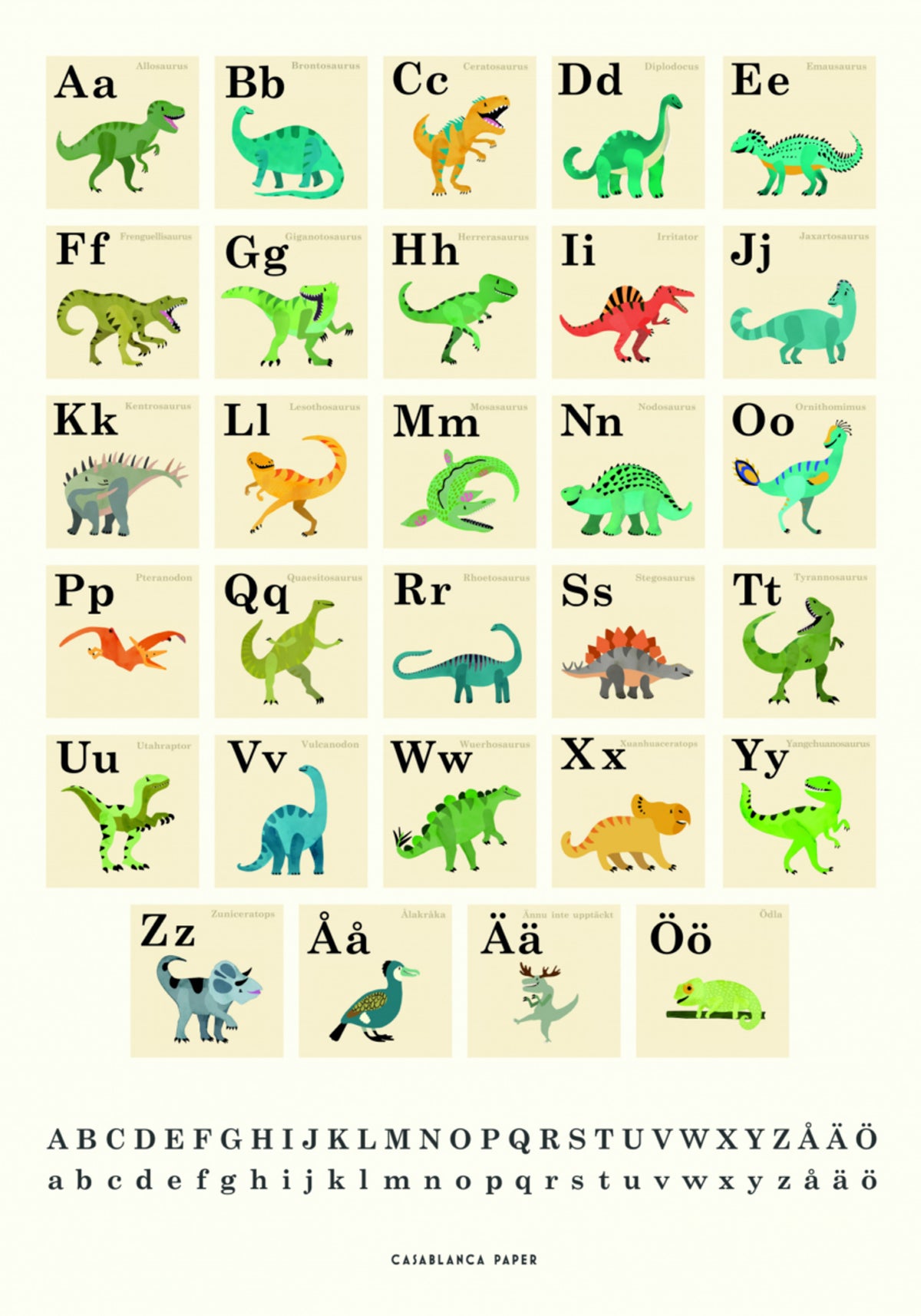 Lindo alfabeto de dinosaurios