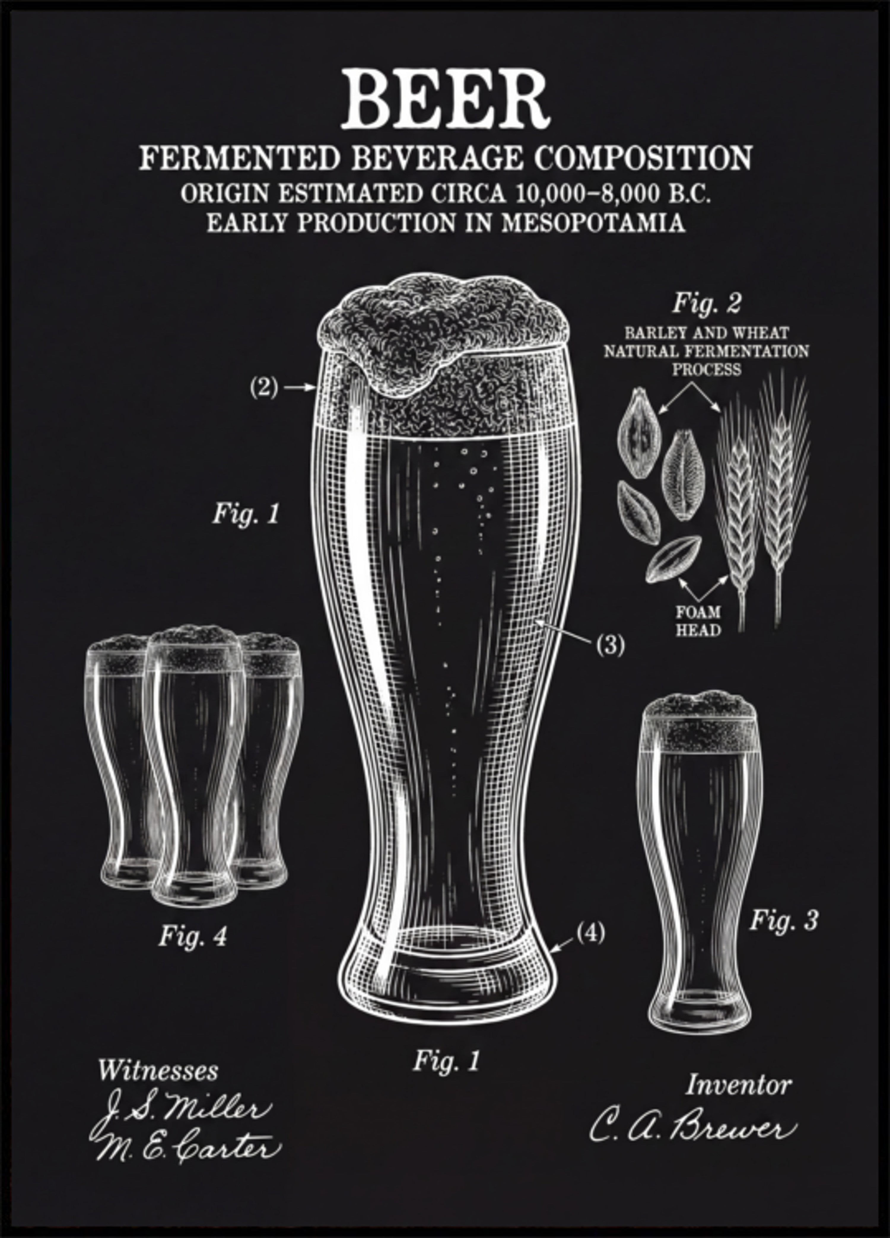Patente histórica de cerveza
