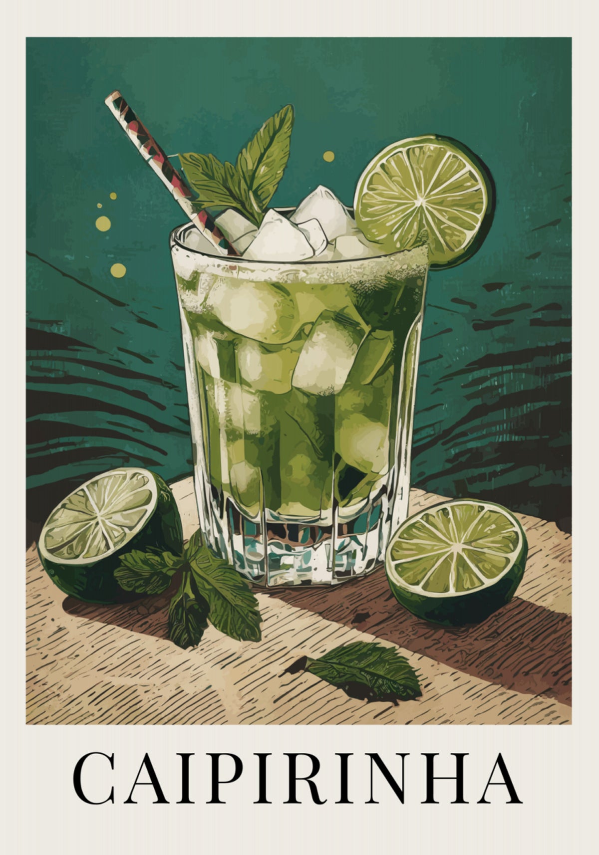 Cóctel refrescante de Caipirinha