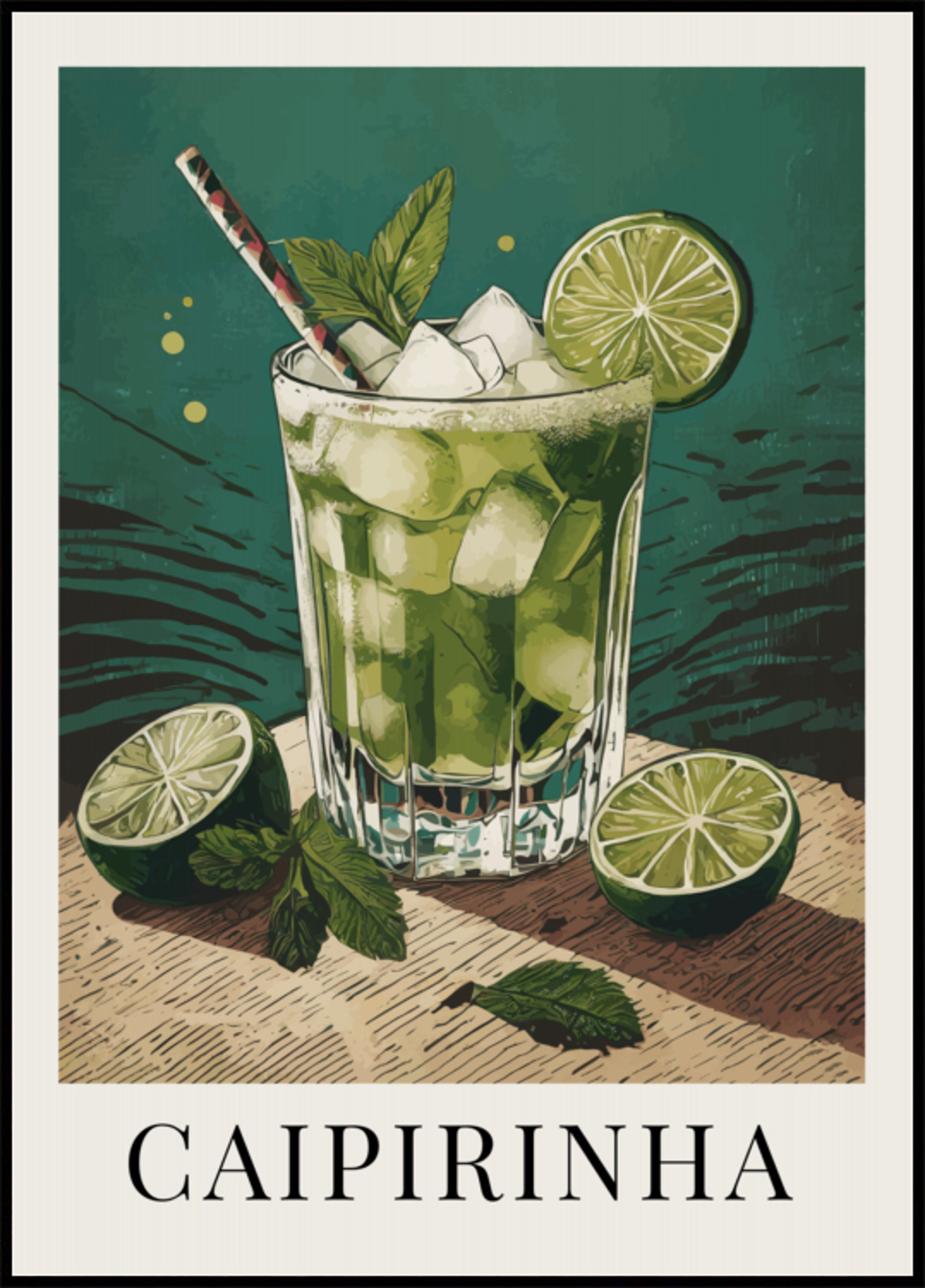 Cóctel refrescante de Caipirinha