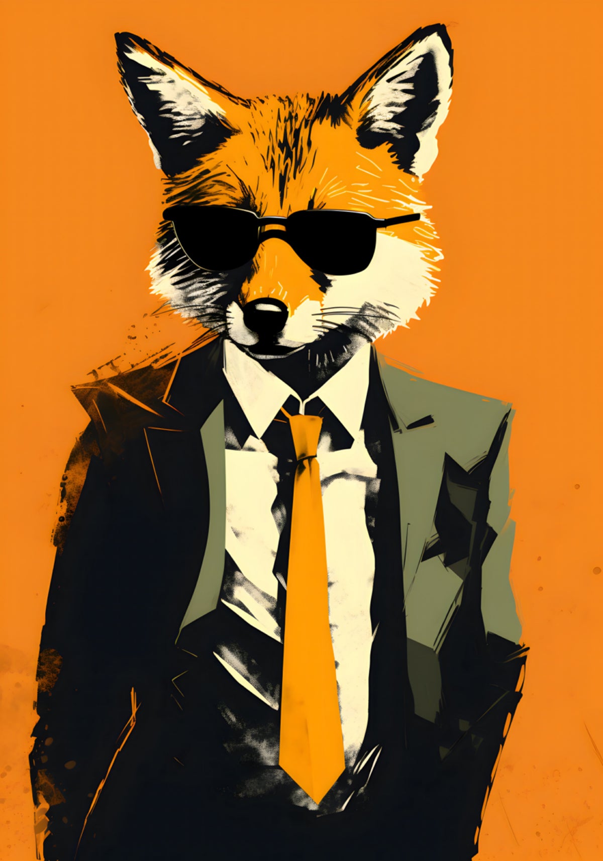 Retrato de zorro apuesto