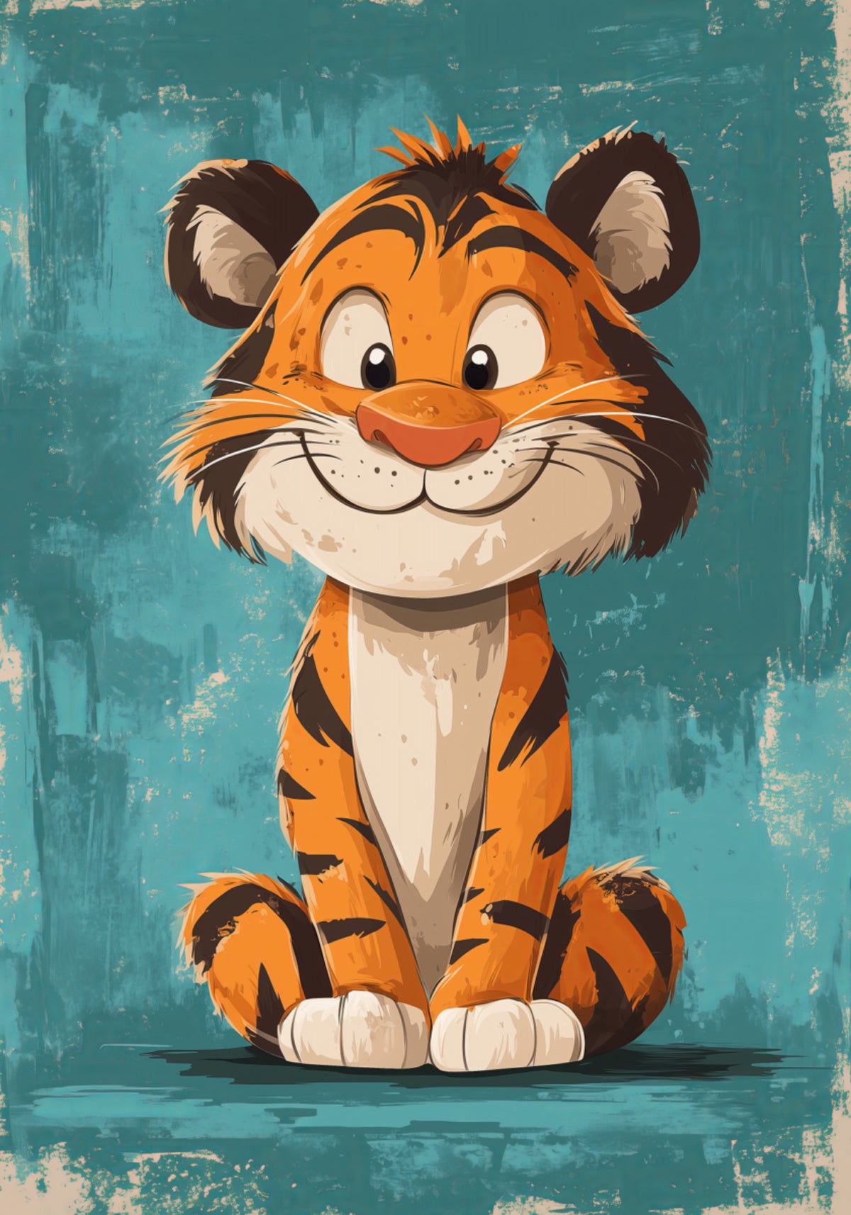 Cachorro de tigre feliz