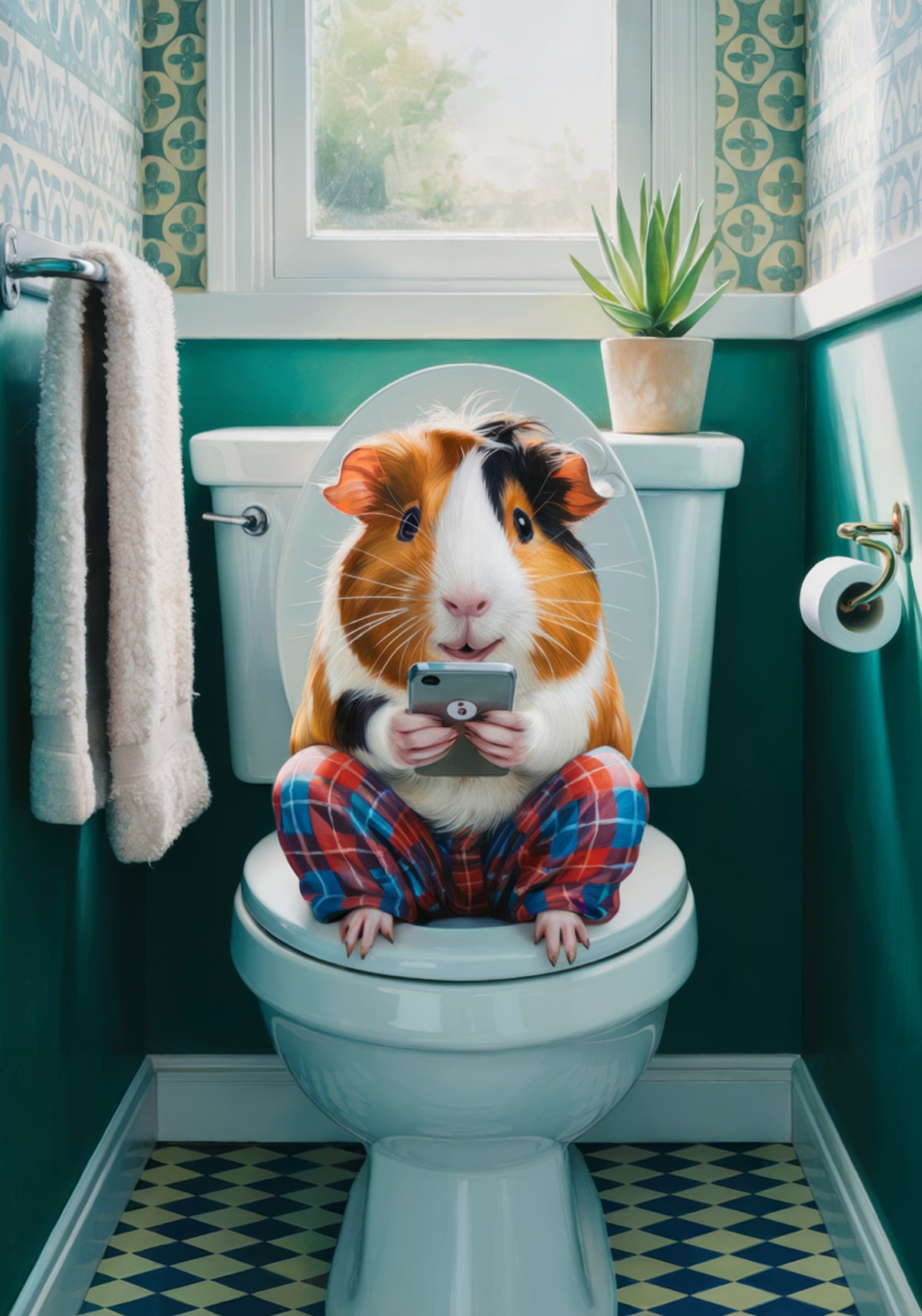 Hora del baño del conejillo de Indias