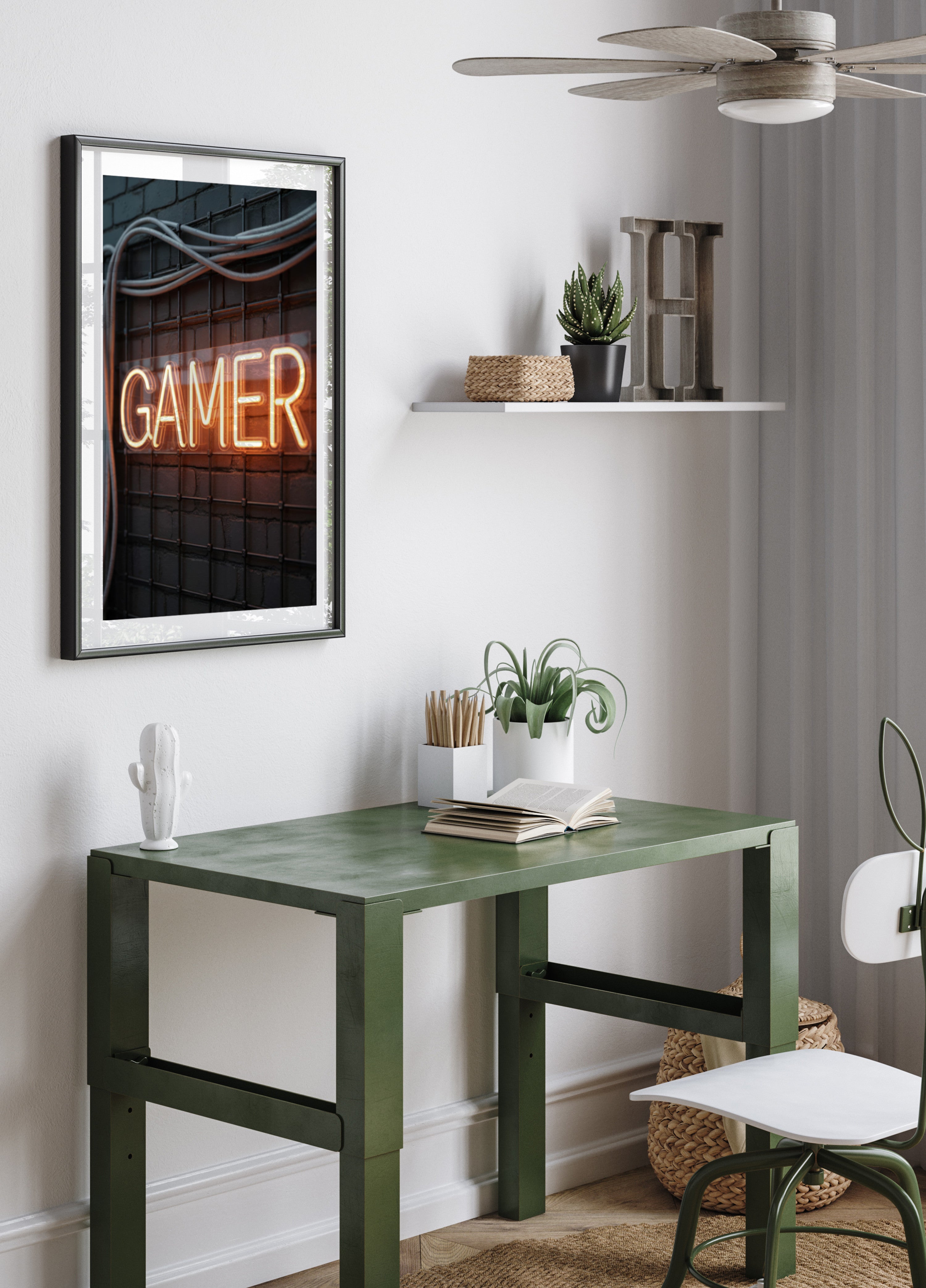 Letrero de neón de jugador