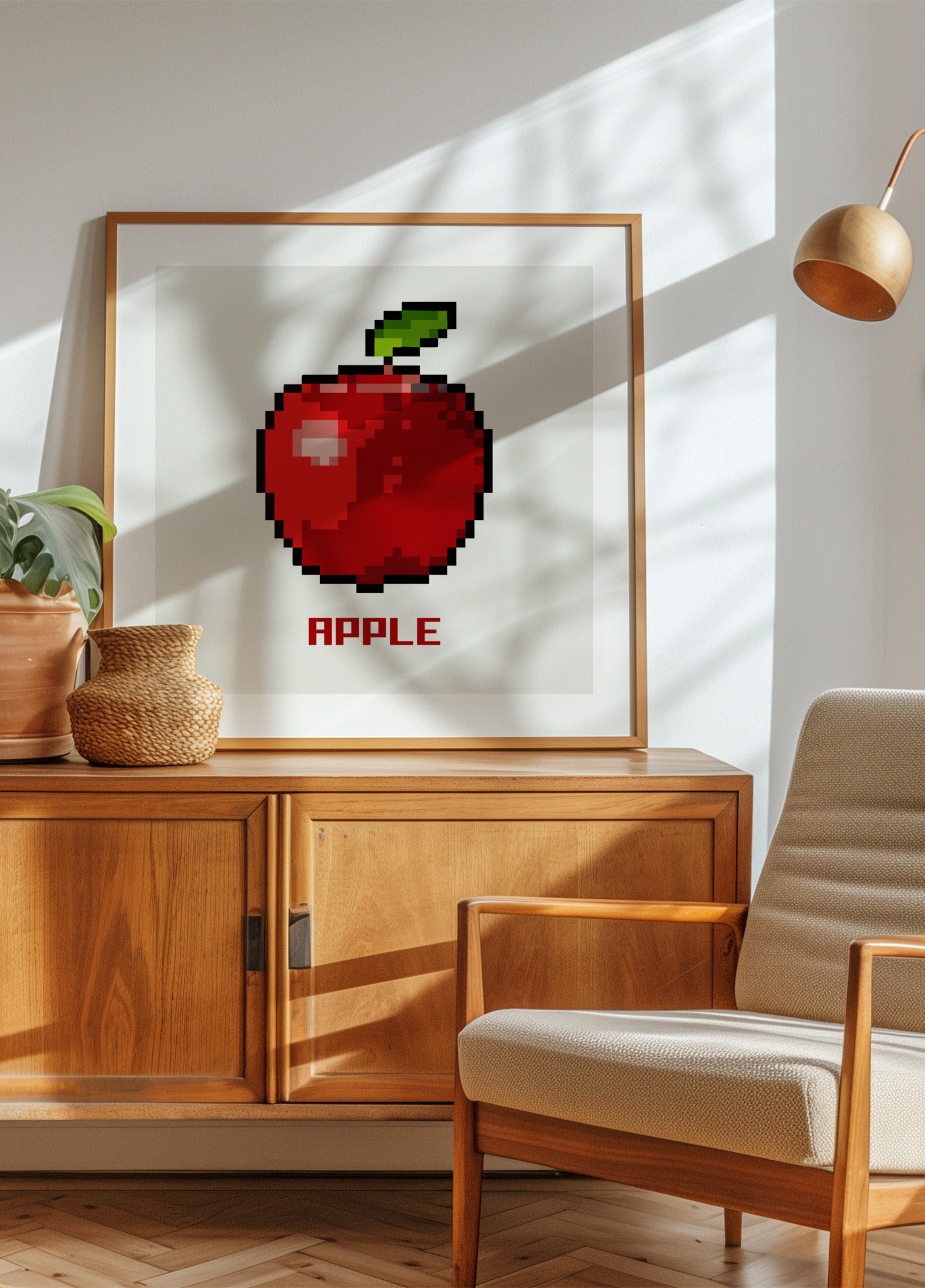 Manzana de píxeles retro
