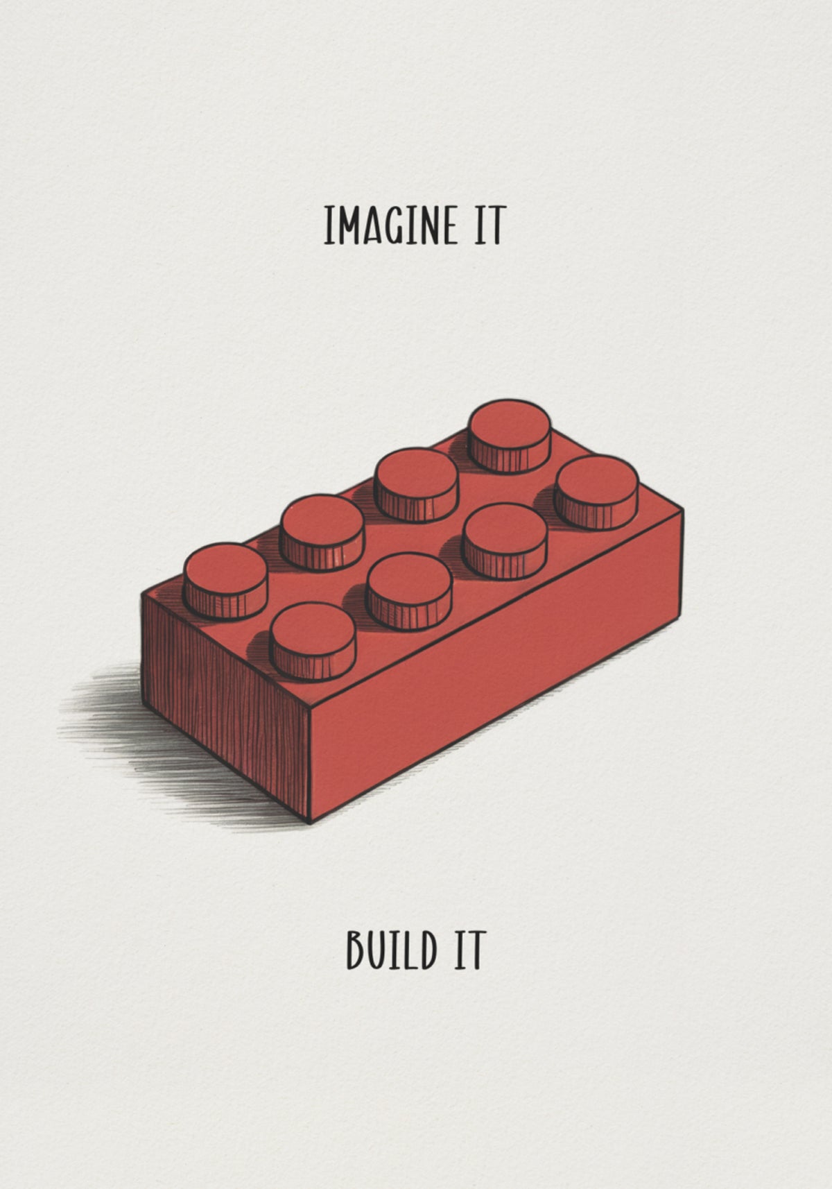 Imagina construir bloque rojo
