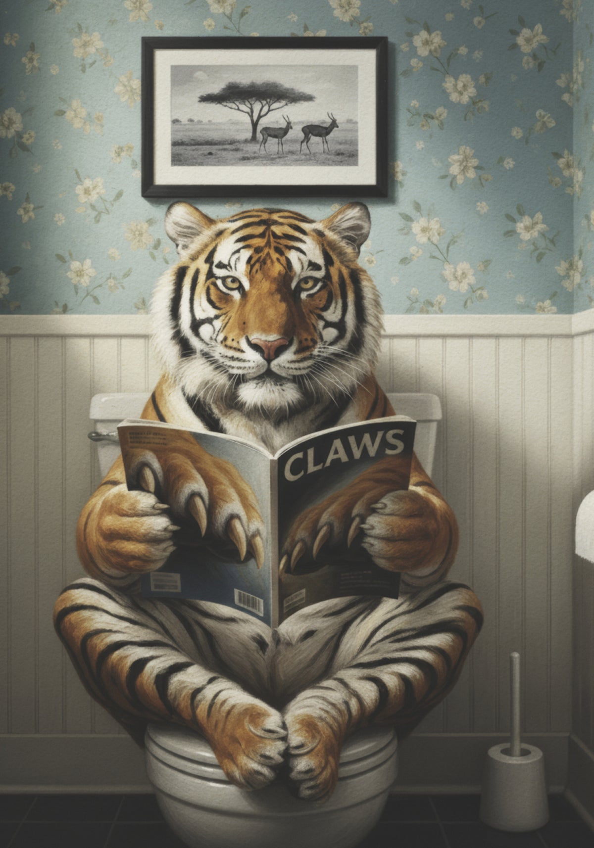 Garras de lectura de tigre caprichosas