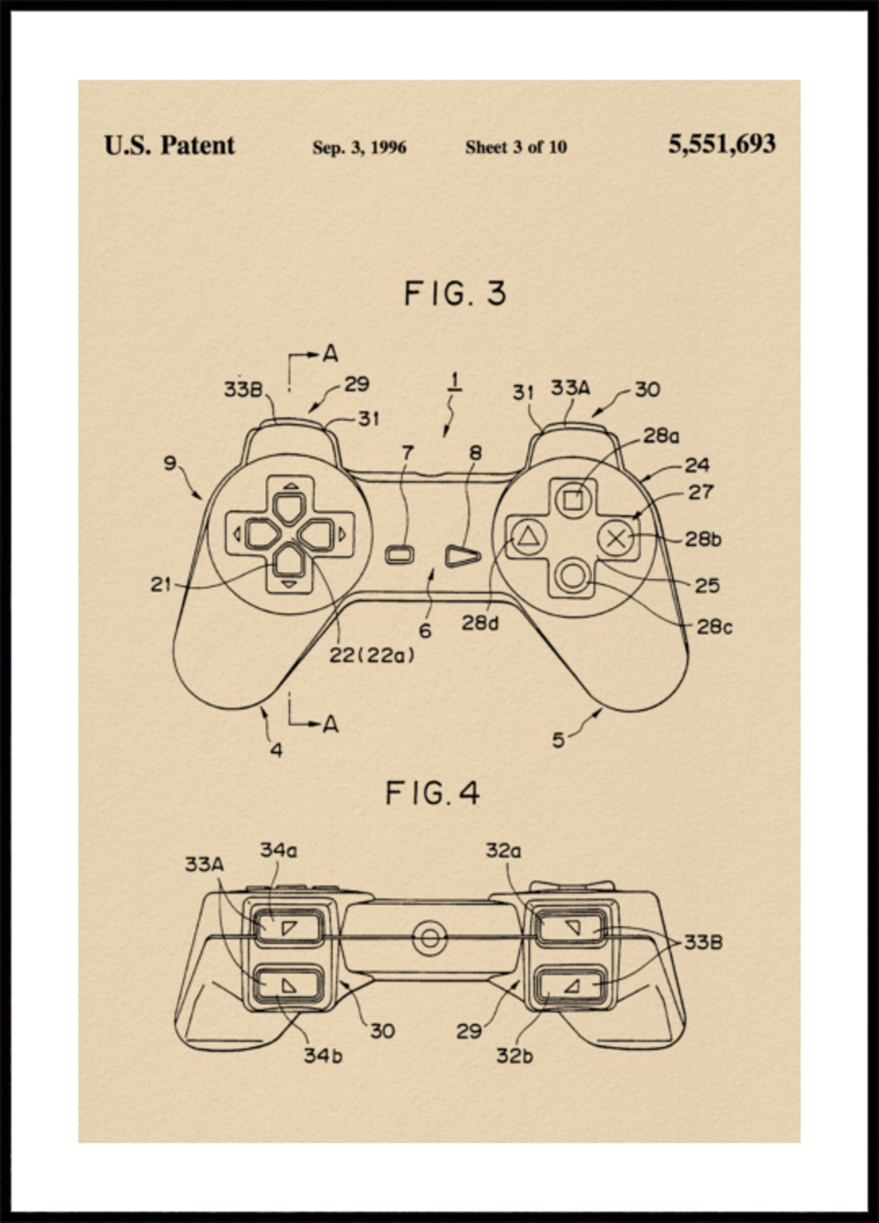 Patente de controlador de juego clásico